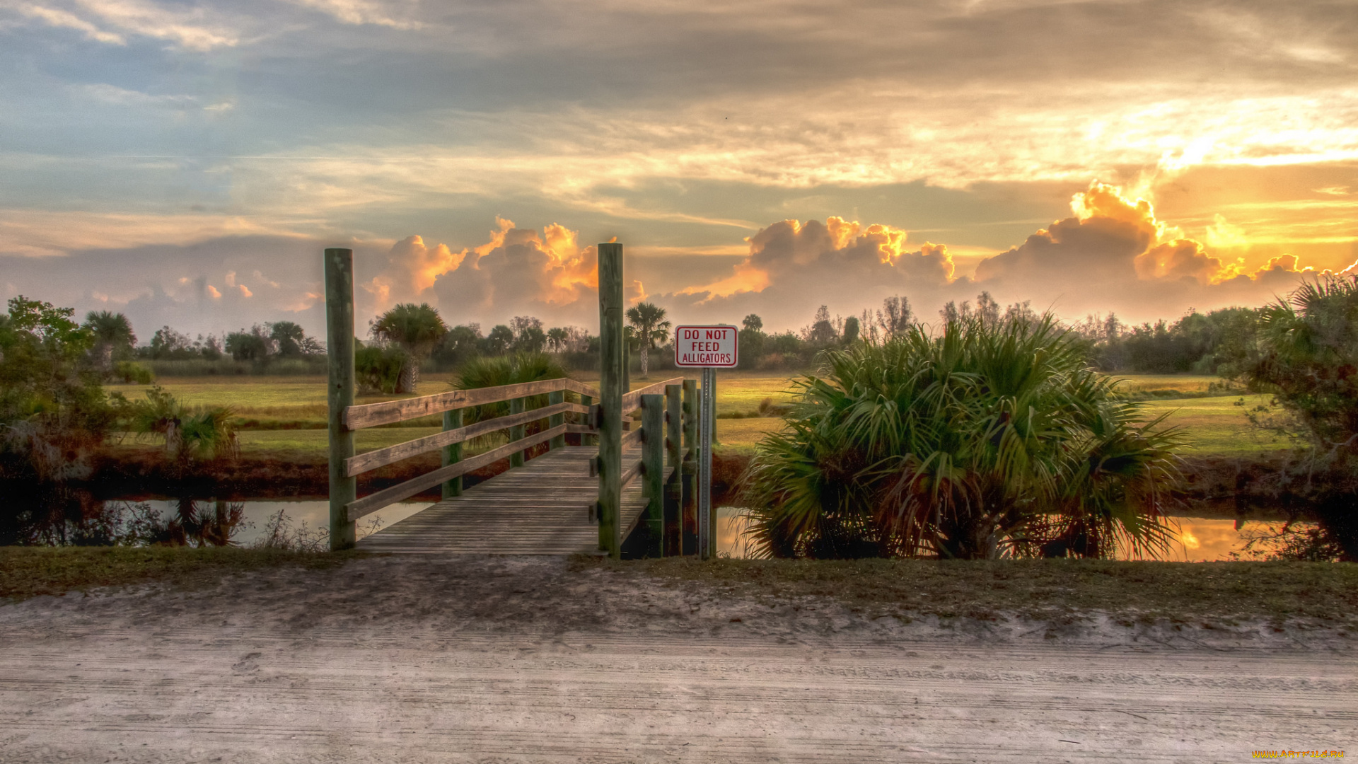 природа, дороги, рассвет