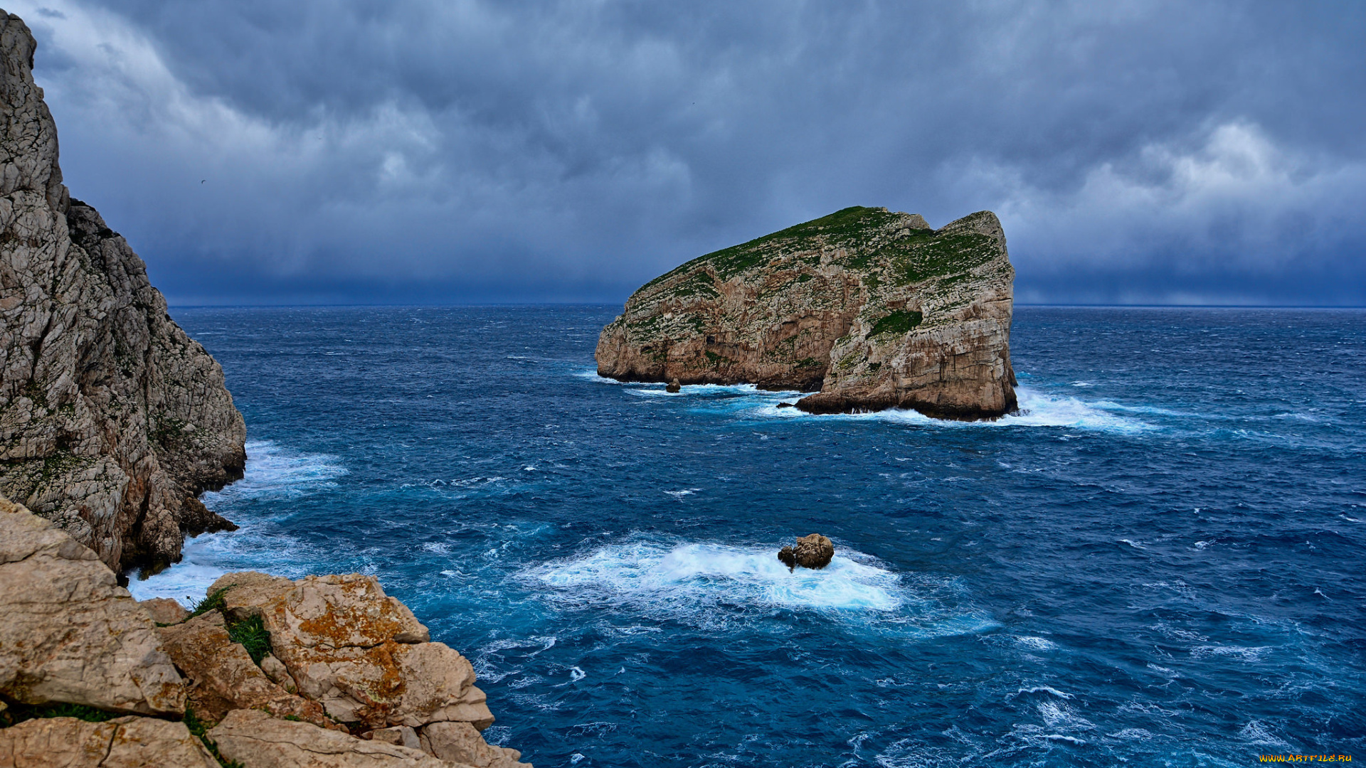 природа, побережье, море, берег