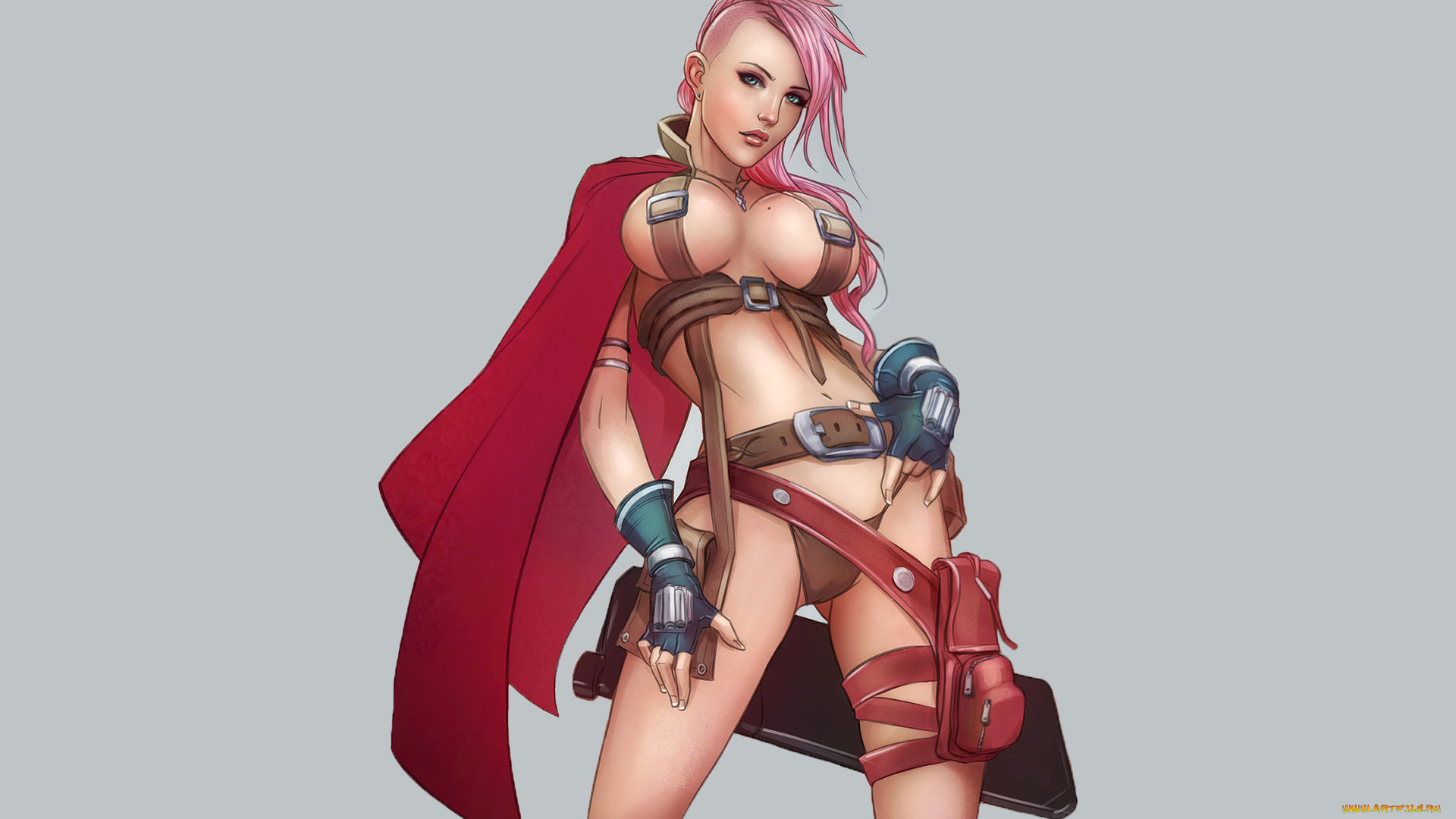 рисованное, комиксы, униформа, взгляд, фон, девушка