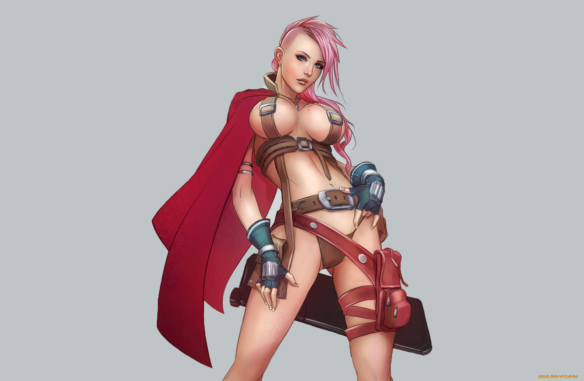 рисованное, комиксы, униформа, взгляд, фон, девушка