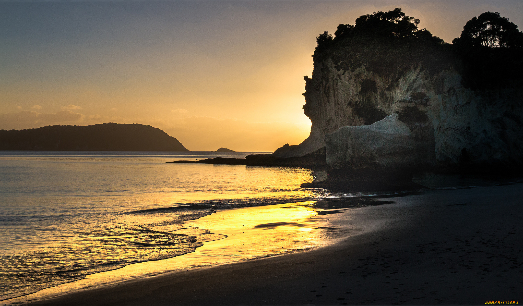 природа, побережье, море, берег