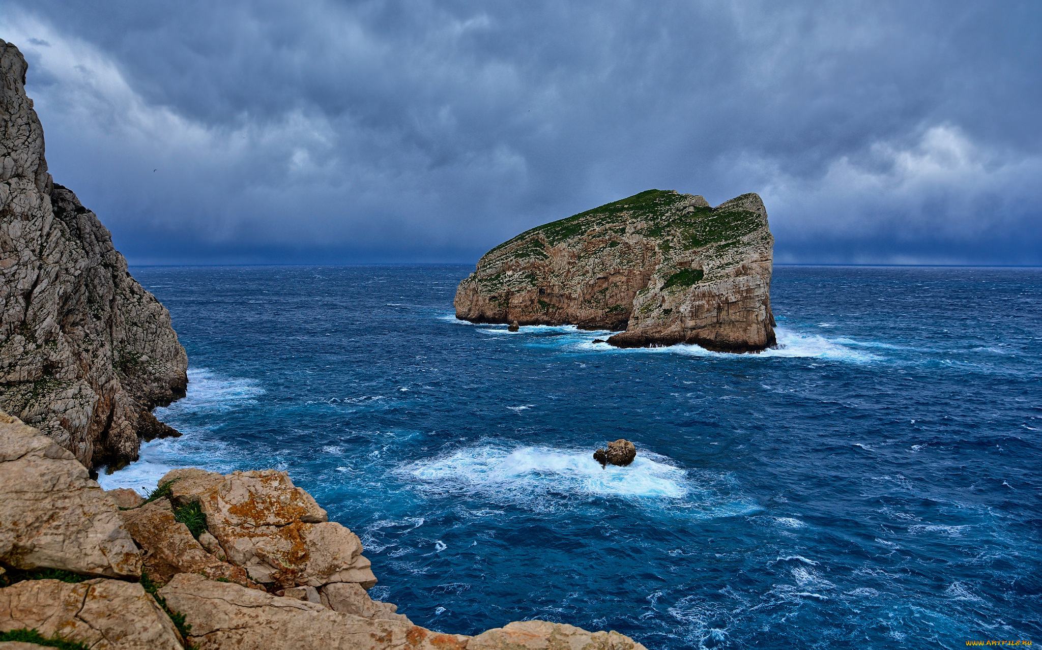 природа, побережье, море, берег