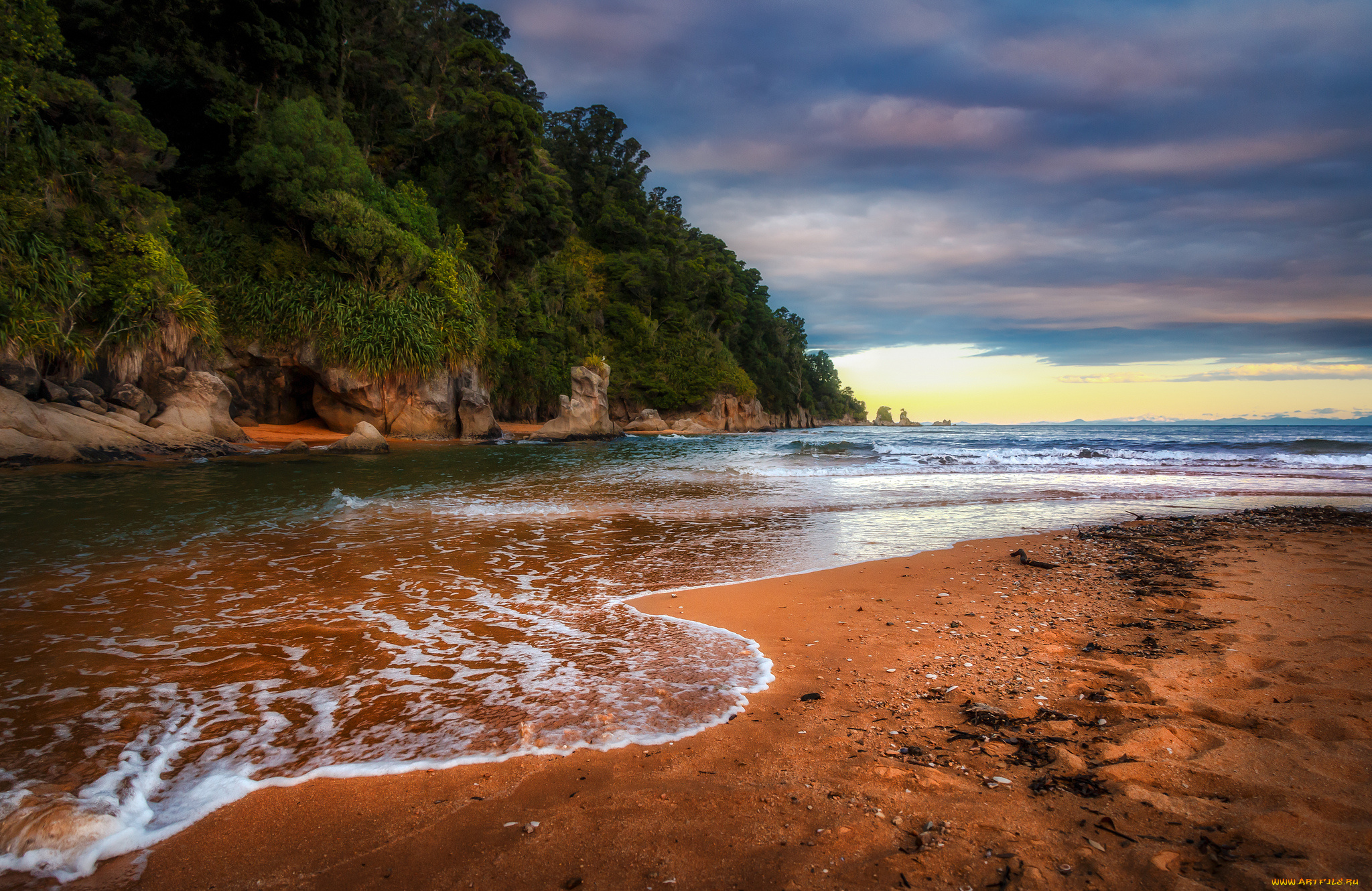 природа, побережье, море, берег