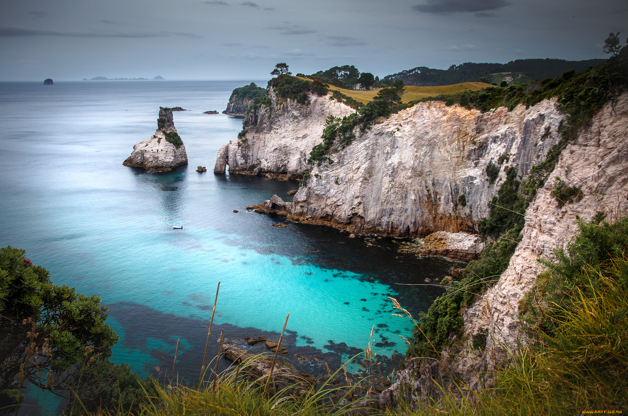 природа, побережье, море, берег