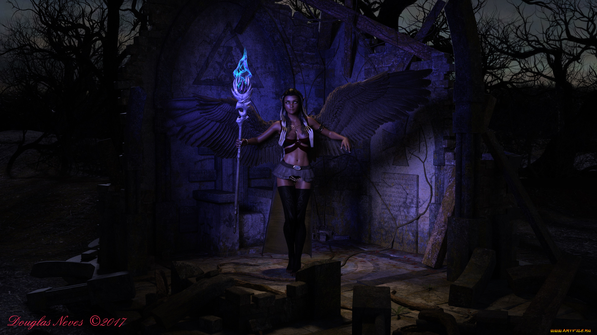 3д, графика, эльфы, , elves, взгляд, эльфийка, фон