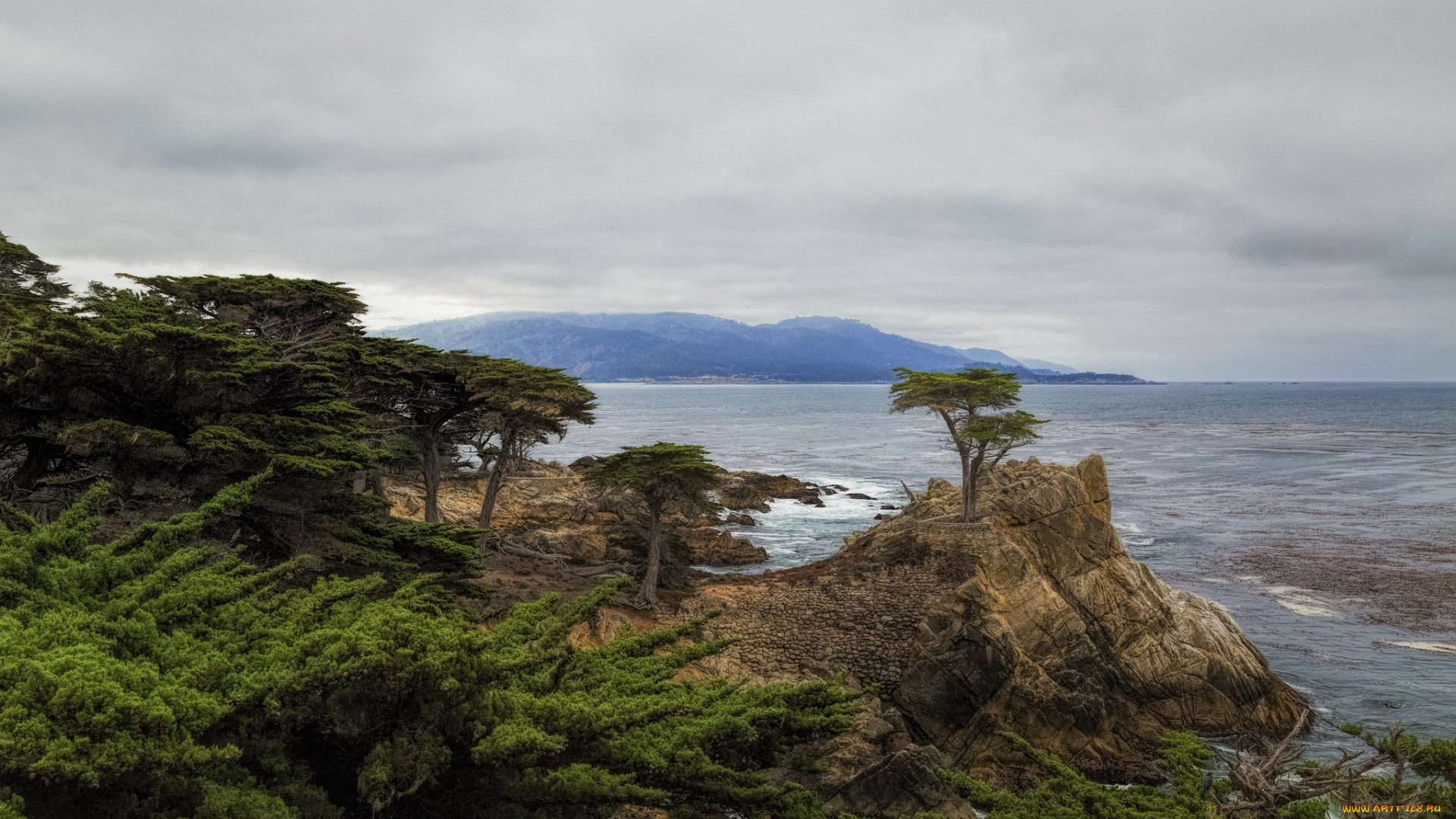 природа, побережье, простор