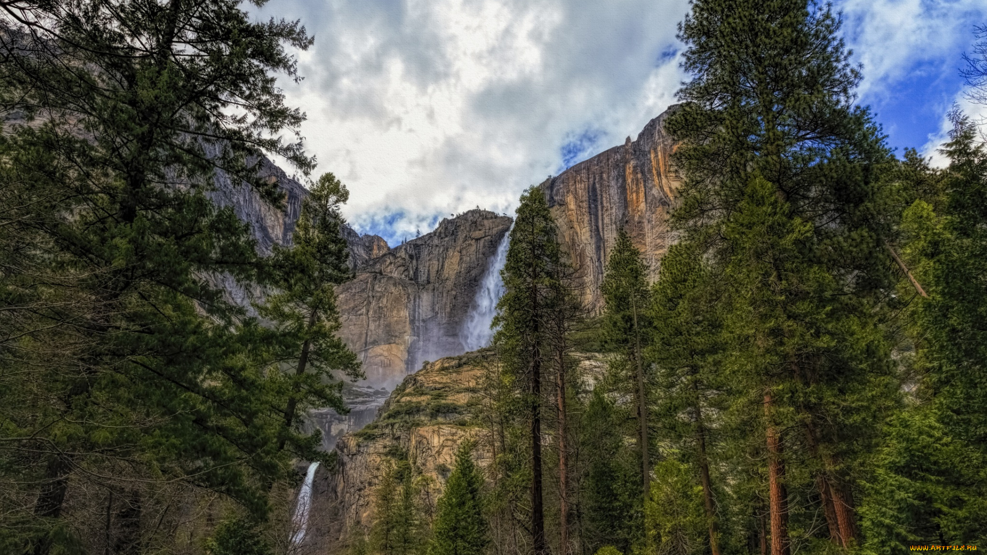 природа, водопады, простор