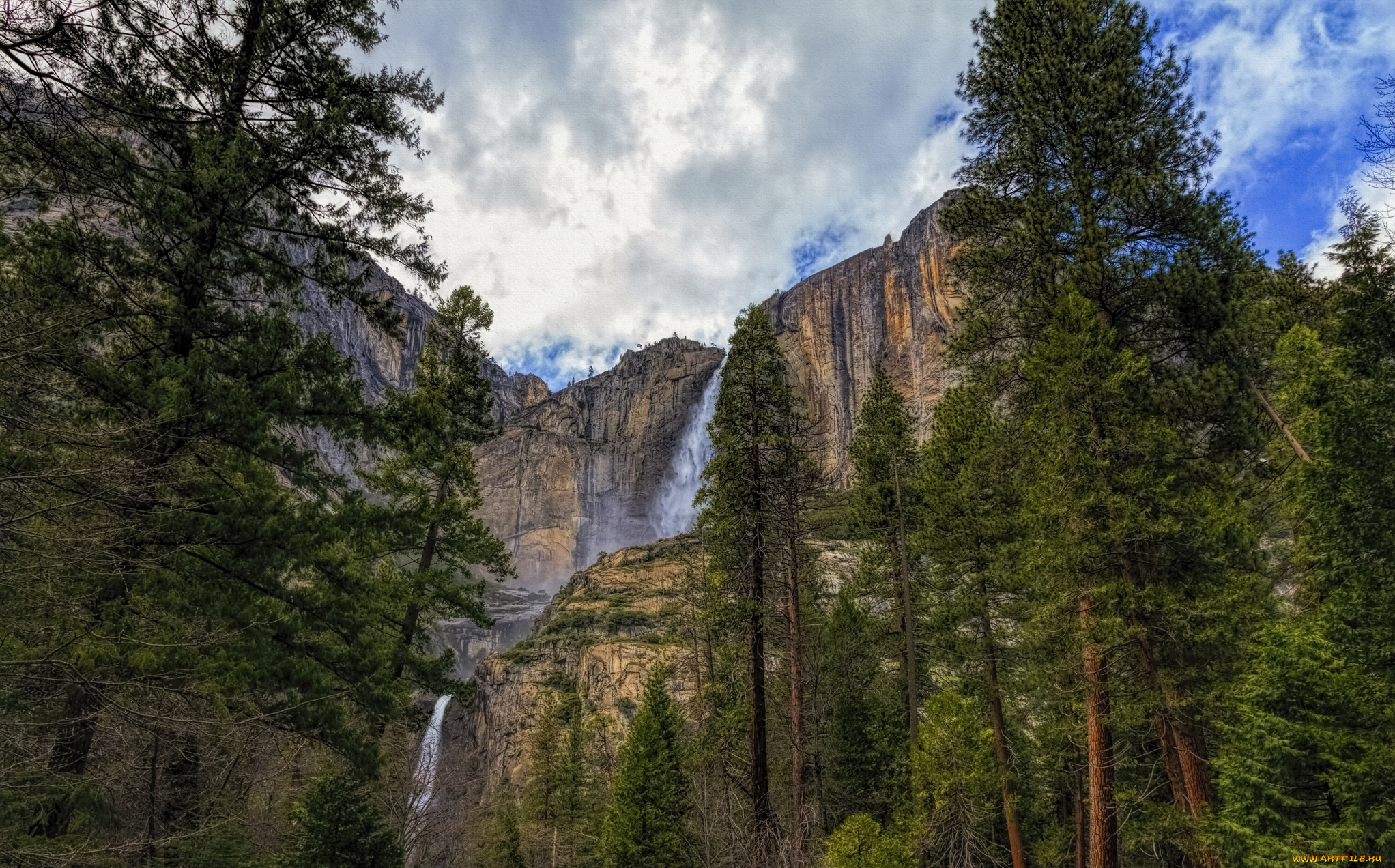 природа, водопады, простор
