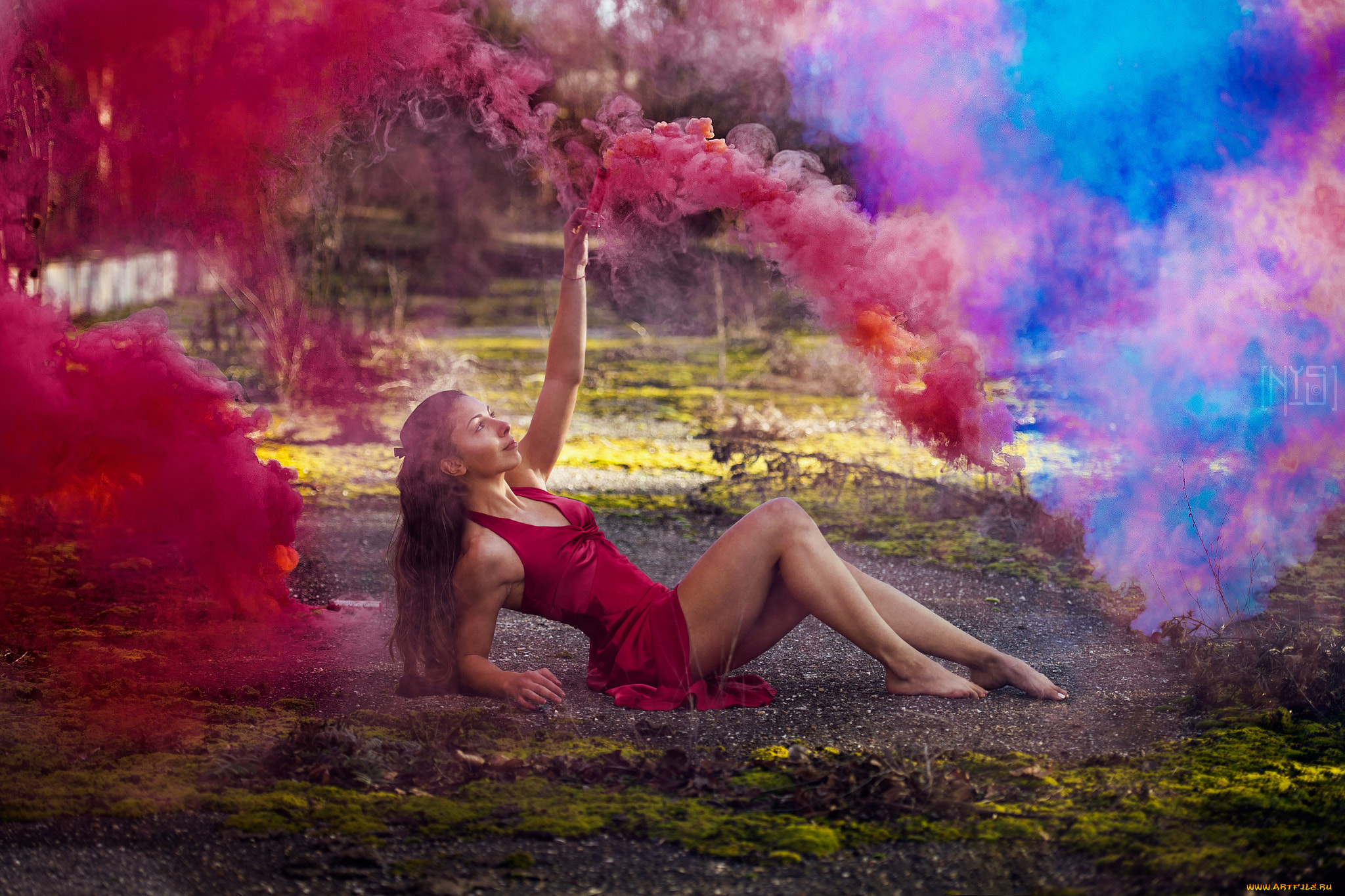 девушки, -unsort, , брюнетки, темноволосые, красивая, девушка, дым