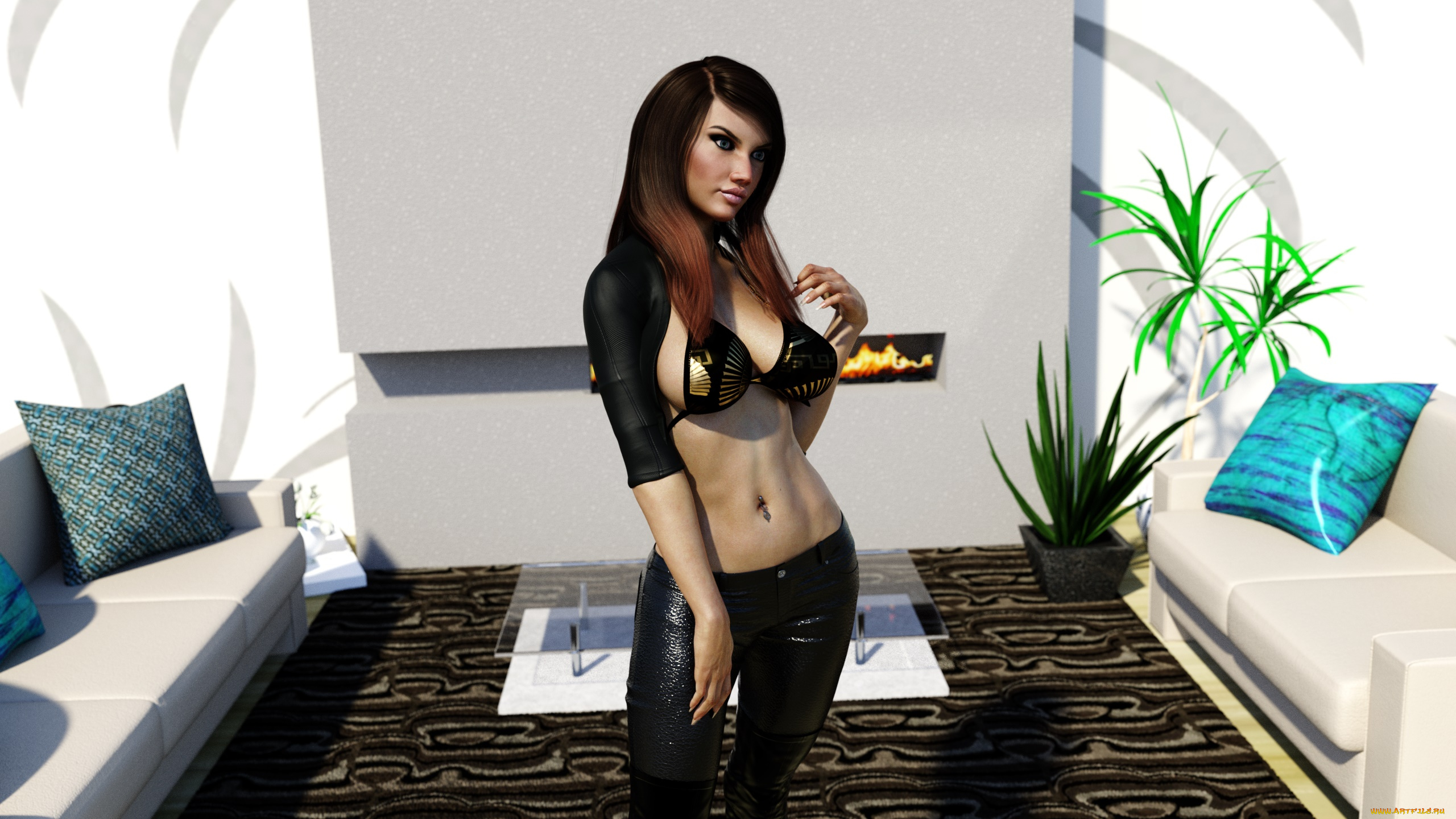 3д, графика, люди, , people, девушка, взгляд, фон