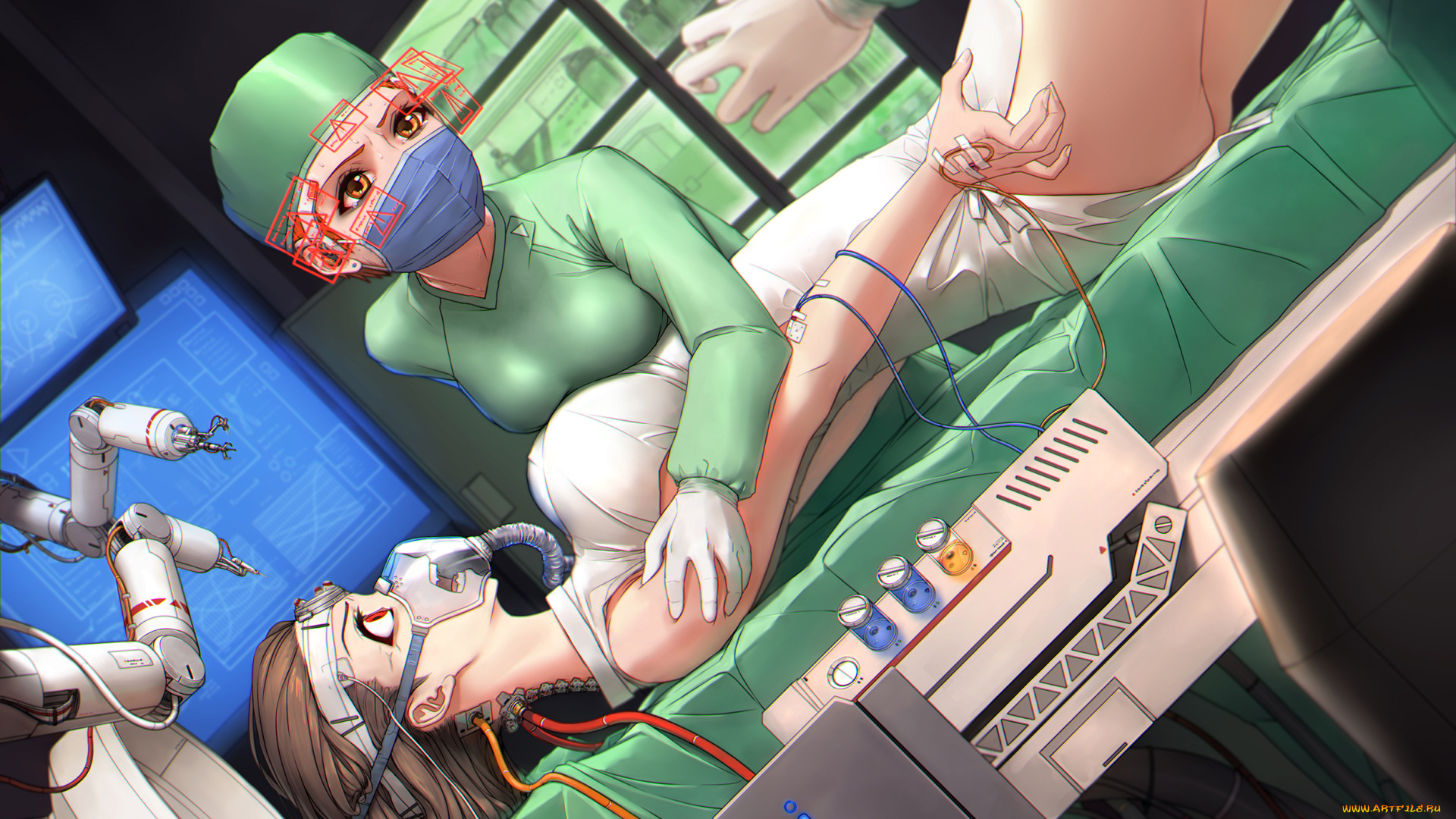 аниме, оружие, , техника, , технологии, девушка