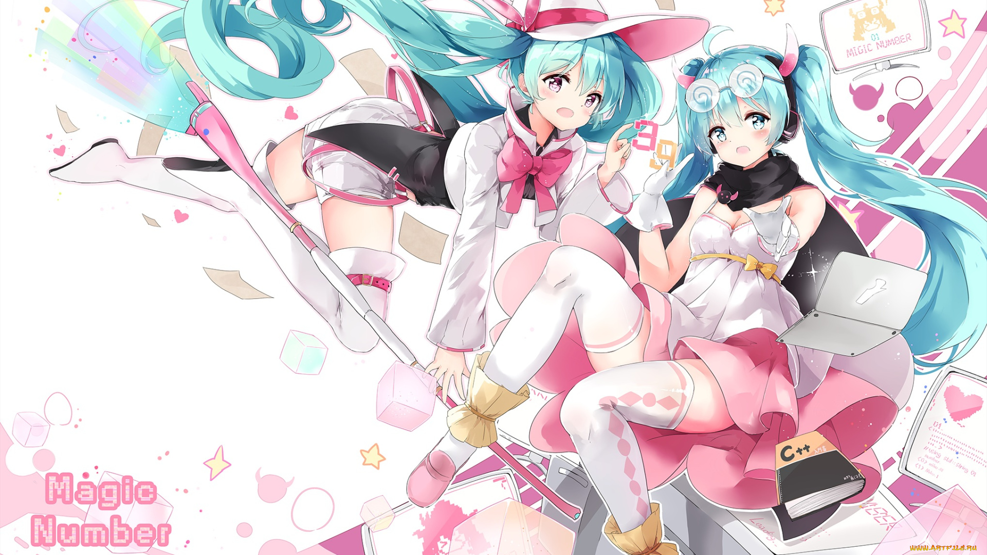 аниме, vocaloid, девушки