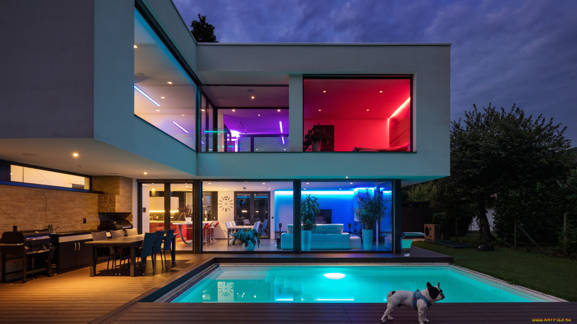 интерьер, бассейны, , открытые, площадки, вилла