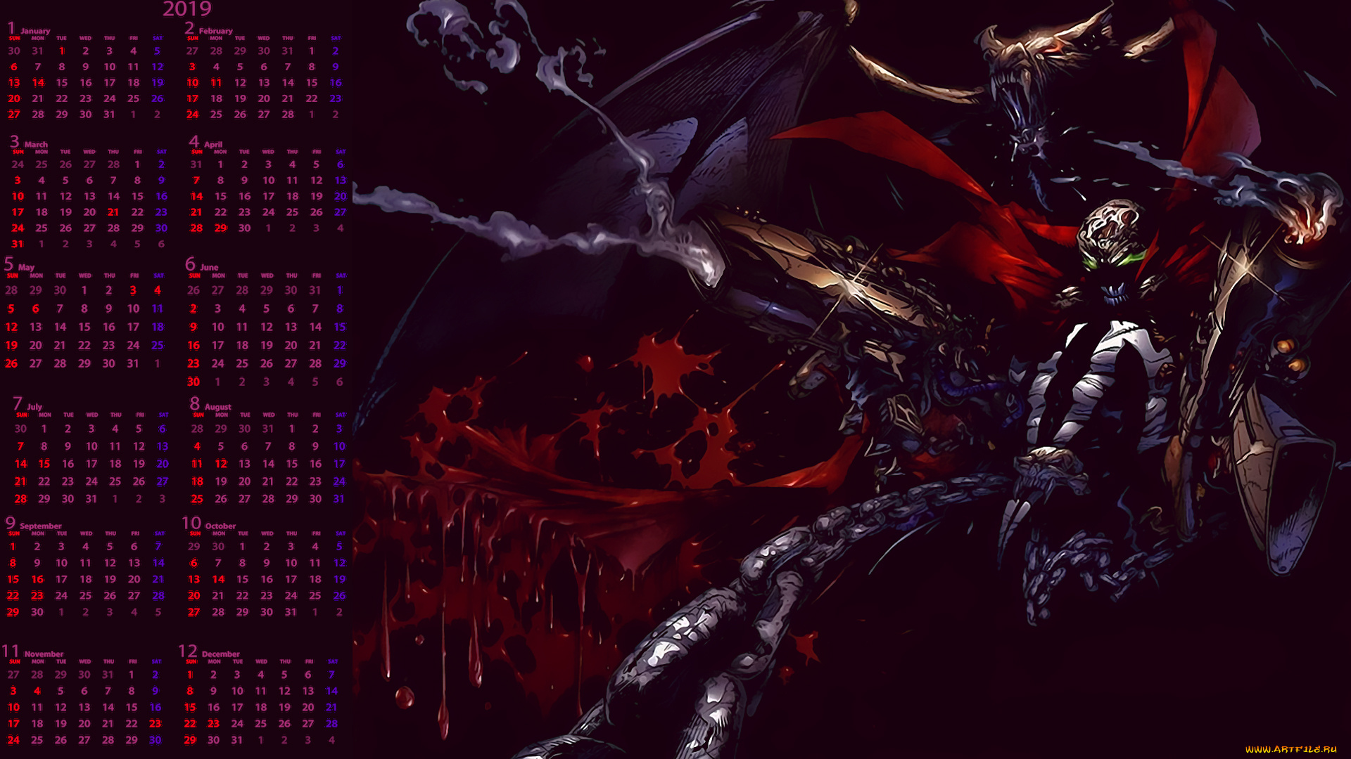 календари, фэнтези, существо