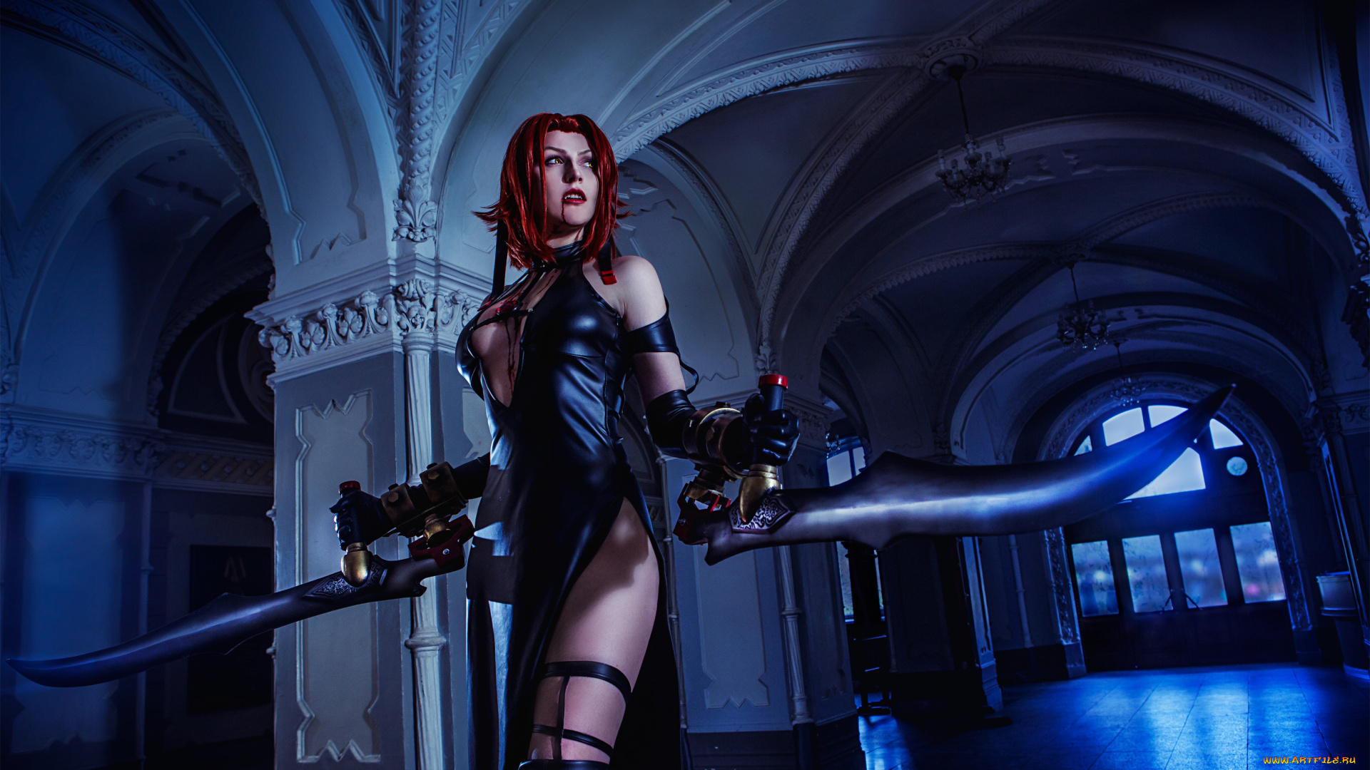 разное, cosplay, , косплей, фон, девушка, меч, кровь, платье, ??o??, ??e?