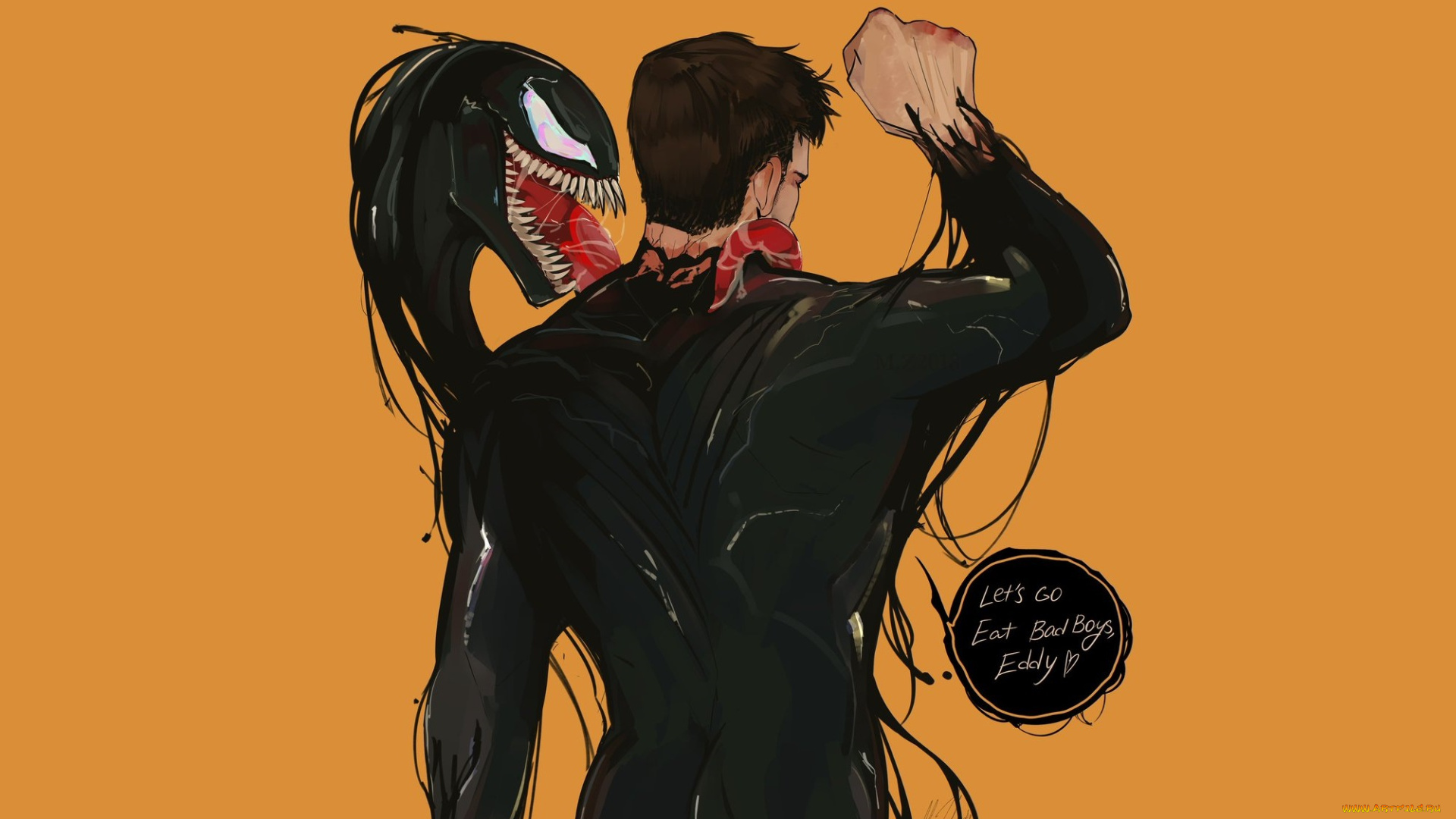 рисованное, кино, веном, эдди, брок