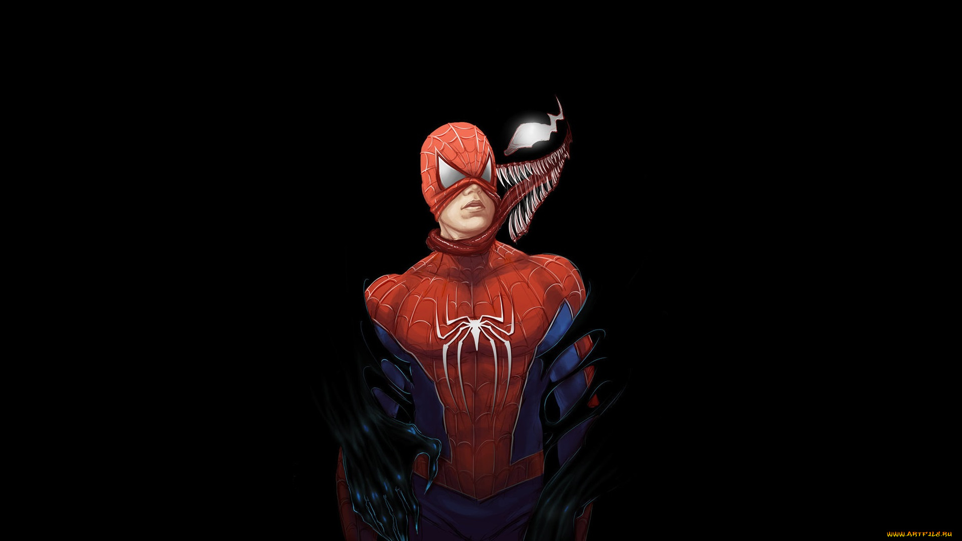 рисованное, комиксы, эдди, брок, веном