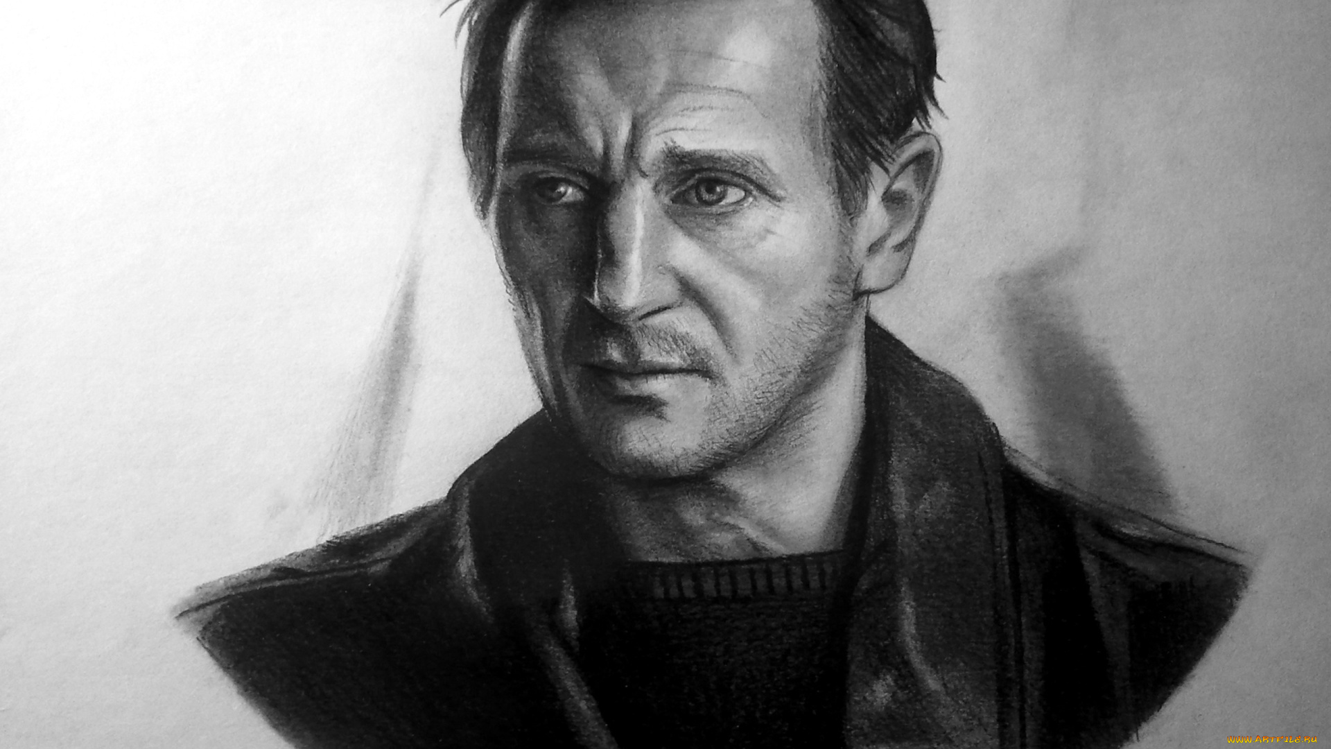 рисованное, люди, фон, мужчина, взгляд