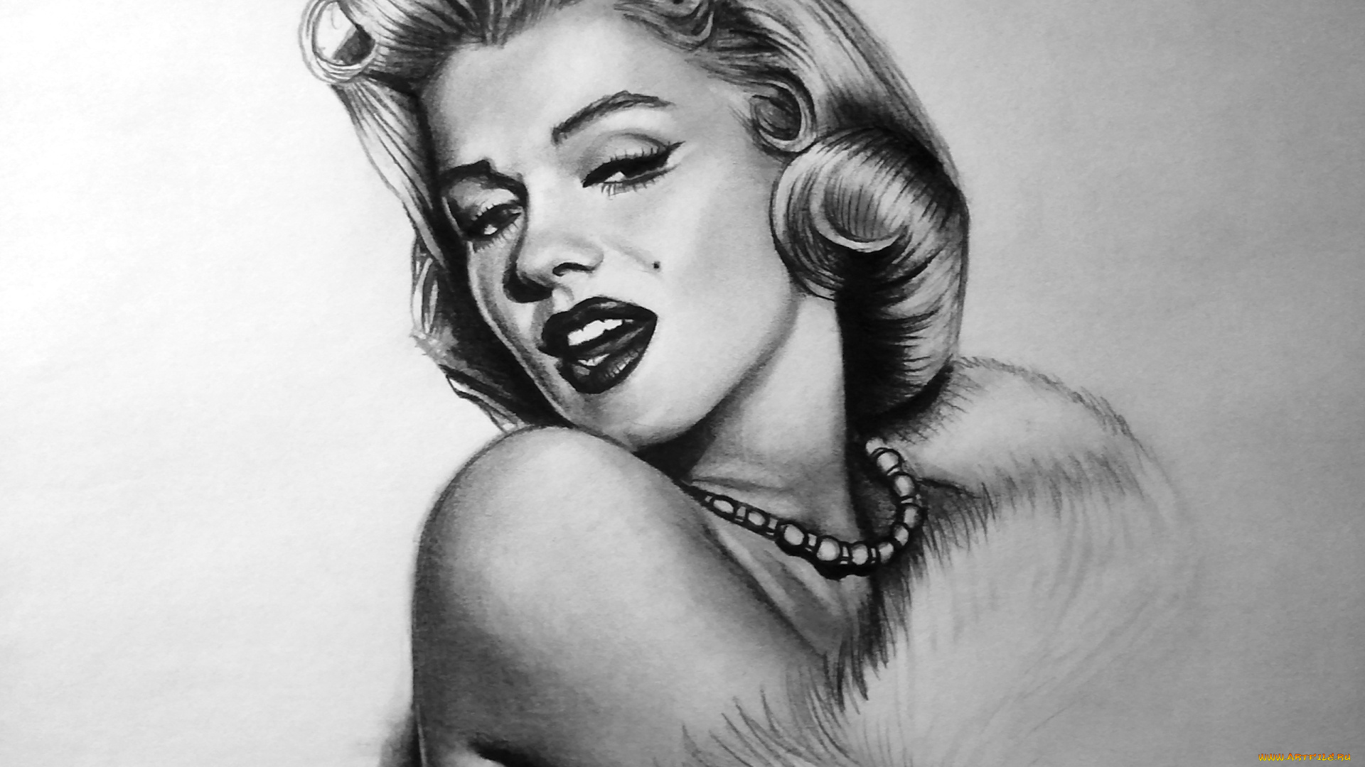 рисованное, люди, родинка, взгляд, фон, девушка