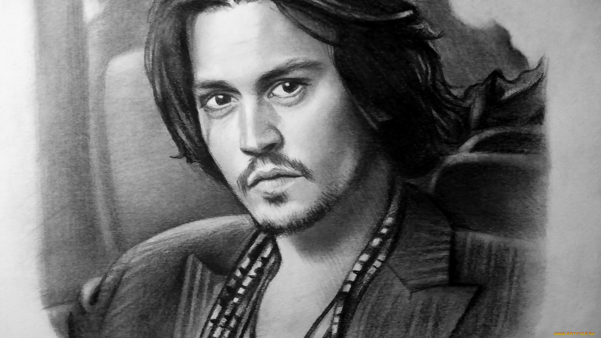 рисованное, люди, взгляд, фон, мужчина