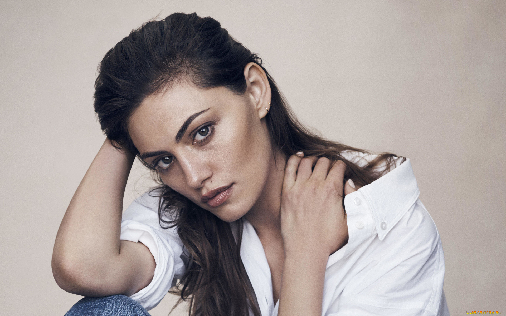 девушки, phoebe, tonkin, рубашка, шатенка, актриса