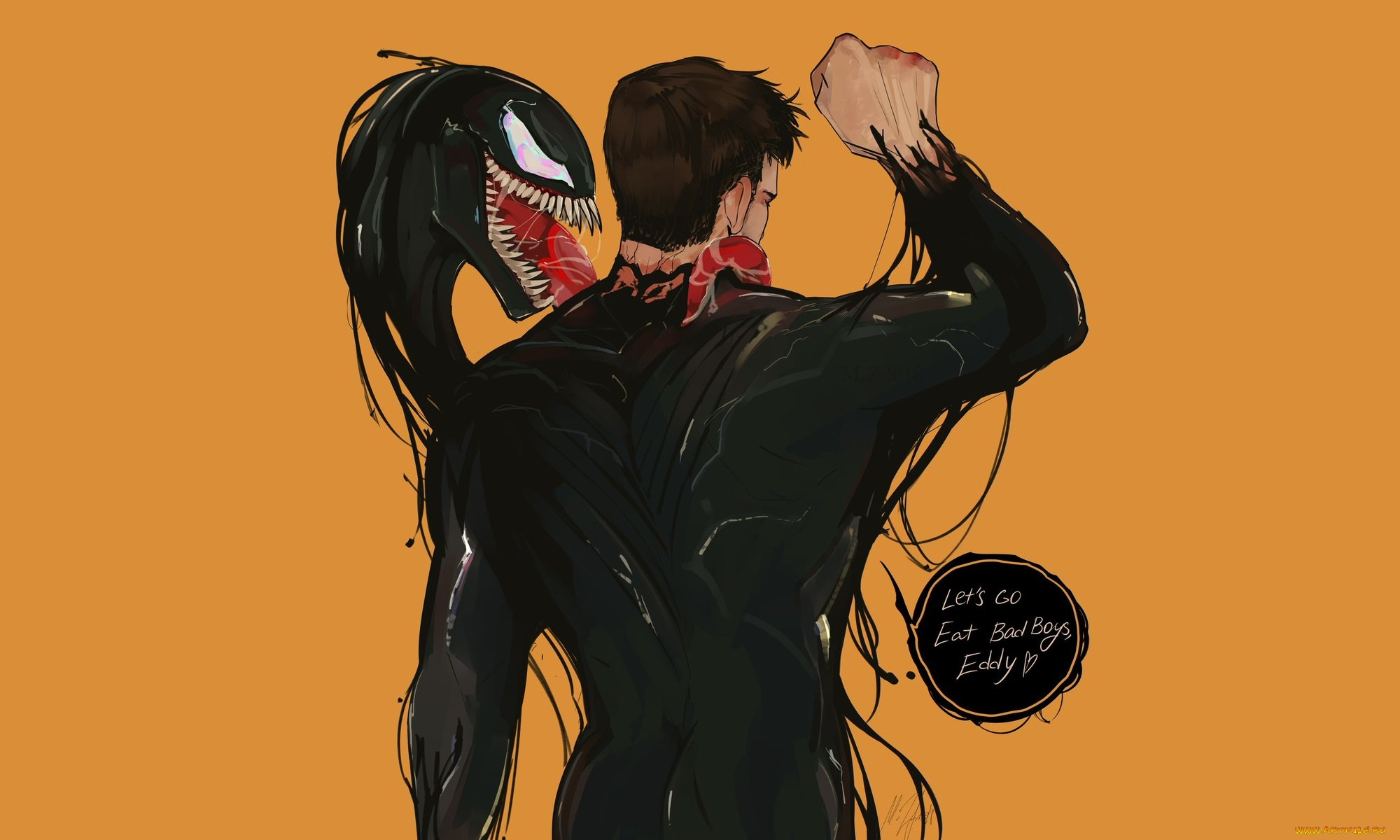 рисованное, кино, веном, эдди, брок