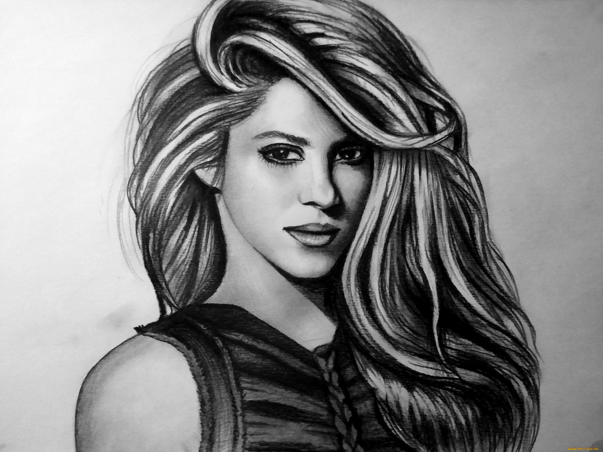 рисованное, люди, фон, девушка, взгляд