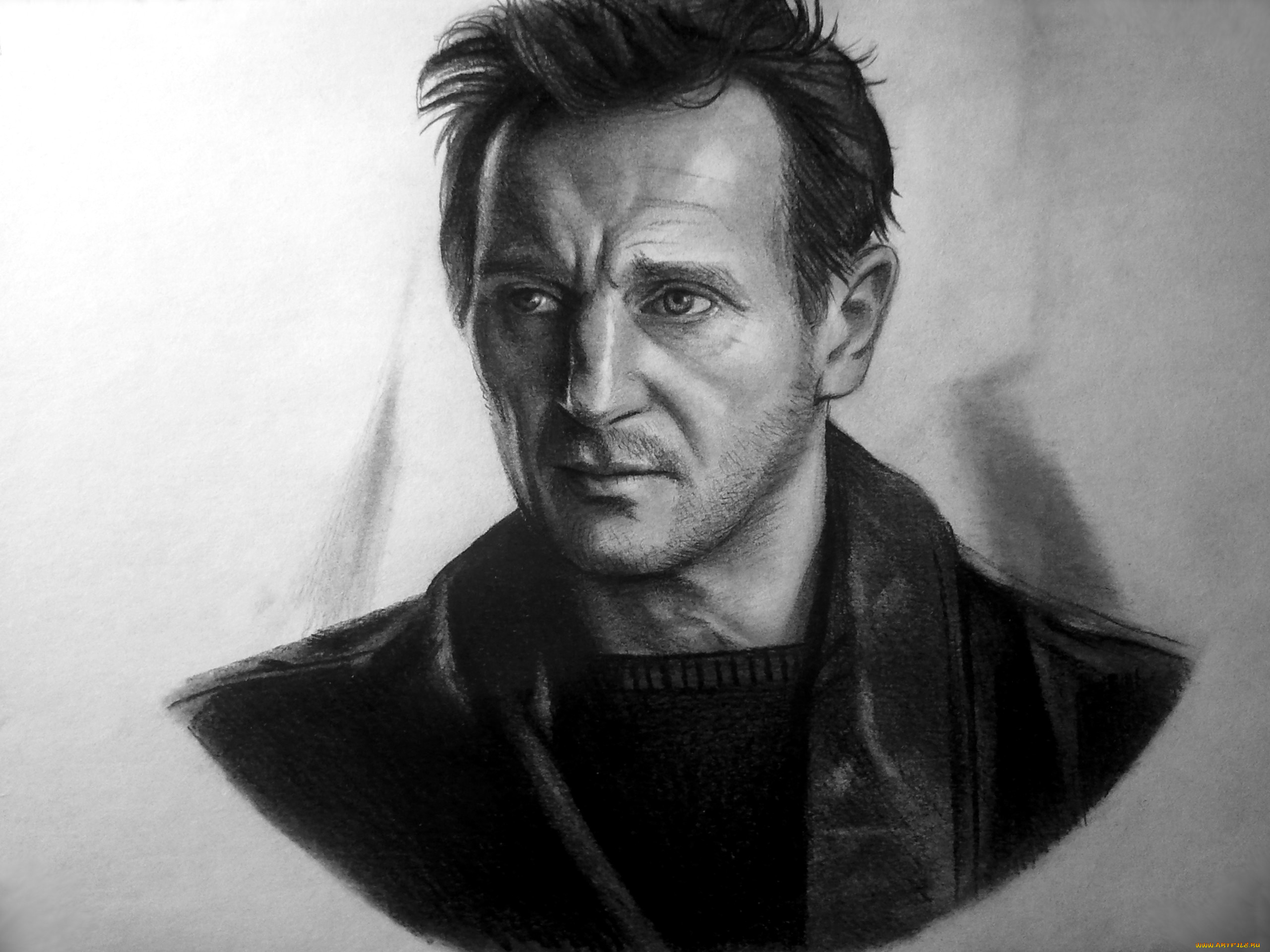 рисованное, люди, фон, мужчина, взгляд