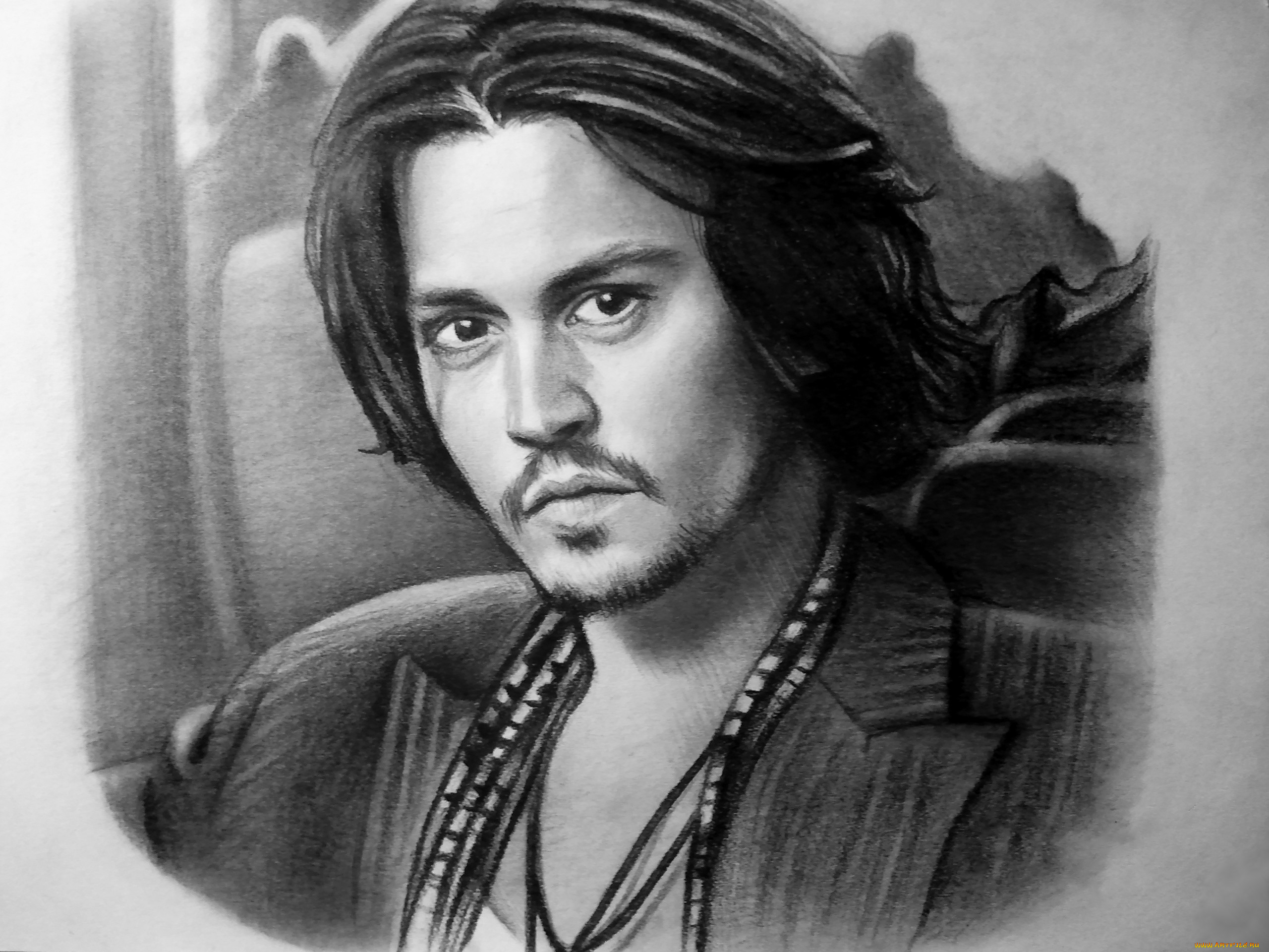 рисованное, люди, взгляд, фон, мужчина