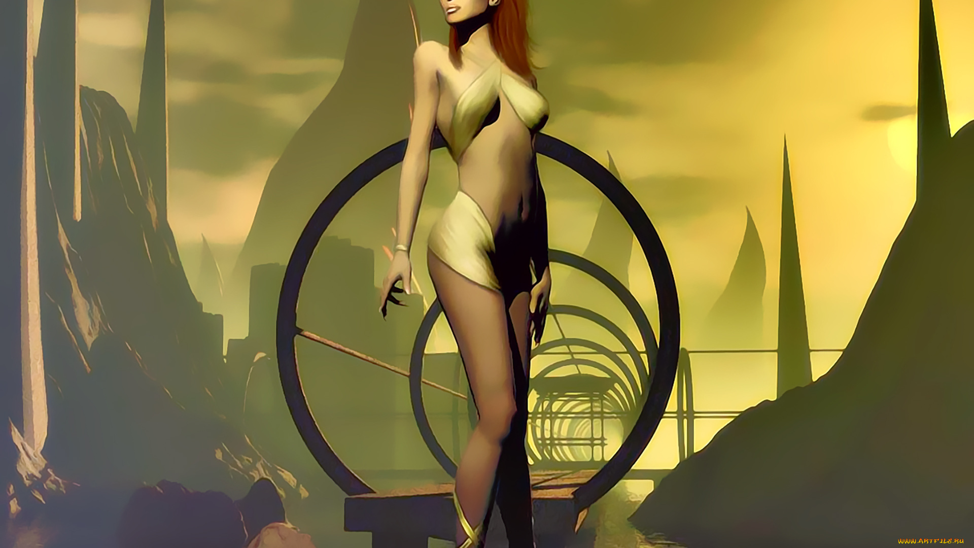 календари, 3д-графика, девушка, вода, водоем, женщина, calendar, 2020