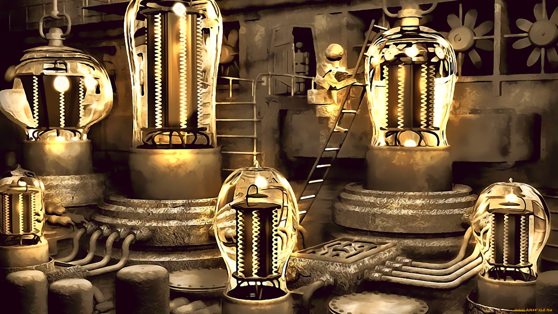 календари, фэнтези, аппарат, электричество, лестница, помещение, calendar, 2020