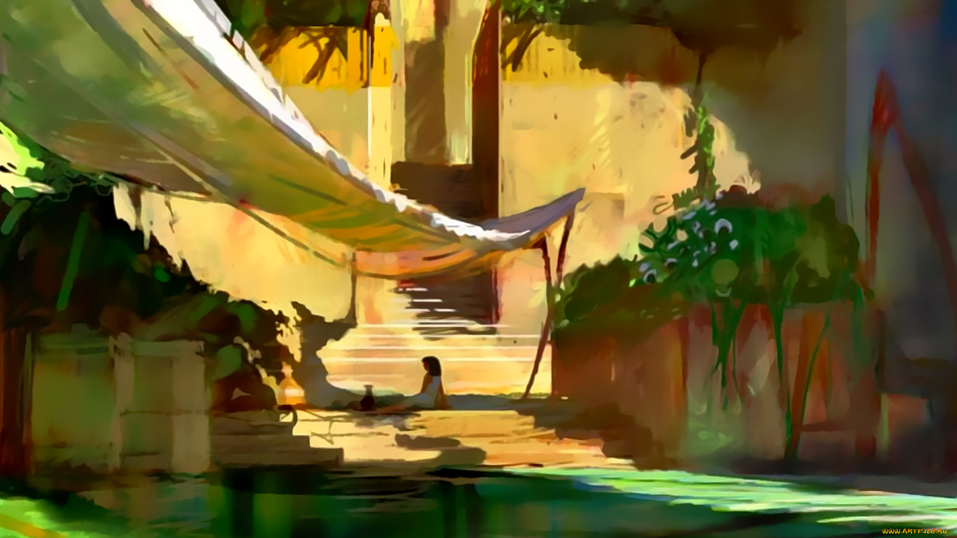 календари, фэнтези, водоем, здание, дом, архитектура, calendar, 2020