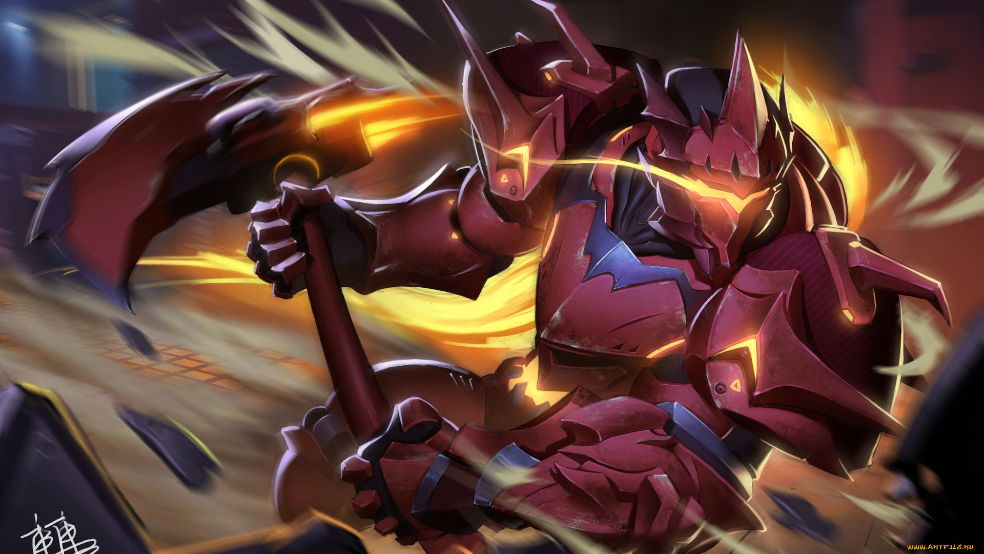 видео, игры, overwatch, reinhardt