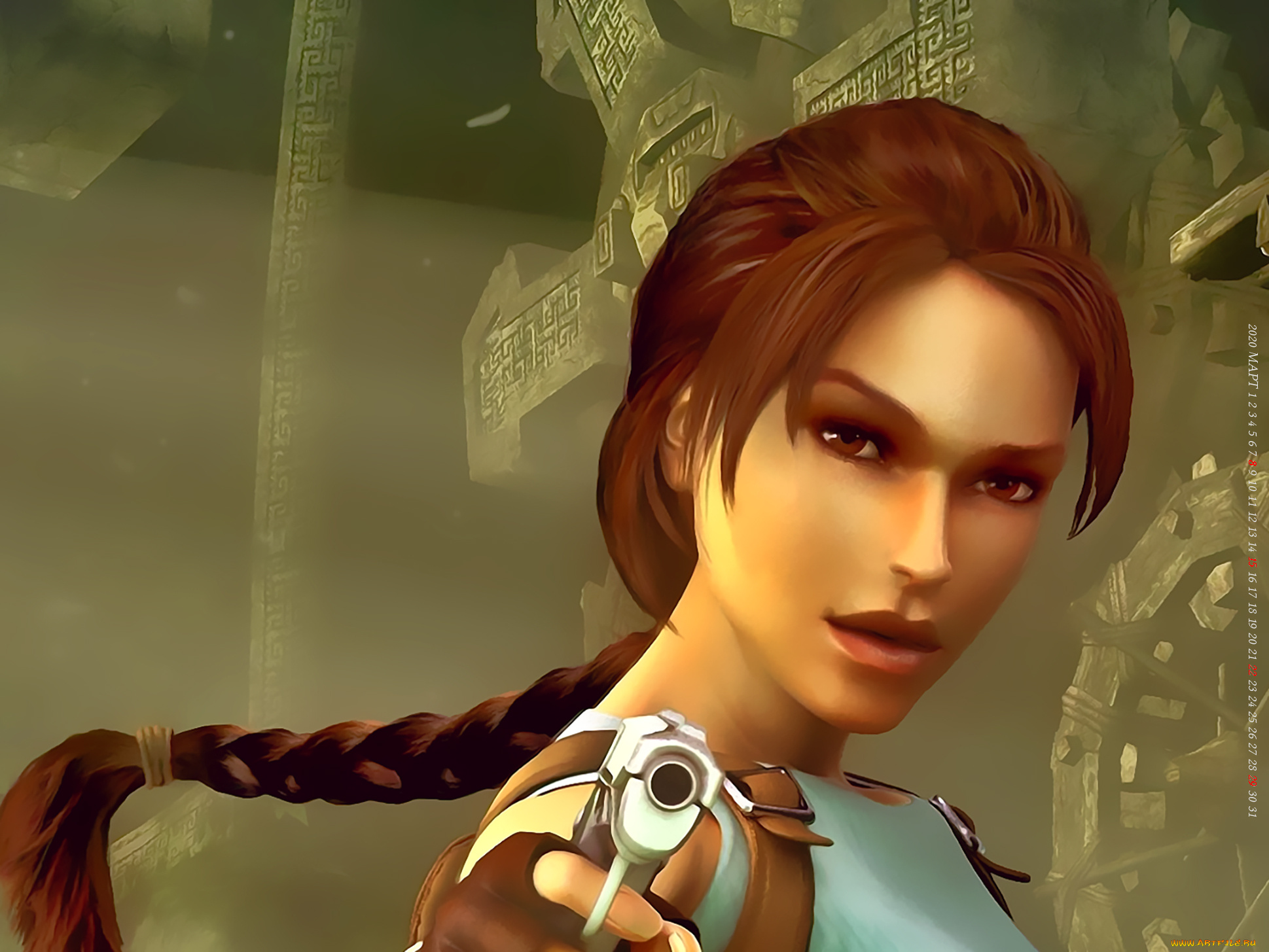 календари, видеоигры, лицо, девушка, оружие, calendar, 2020