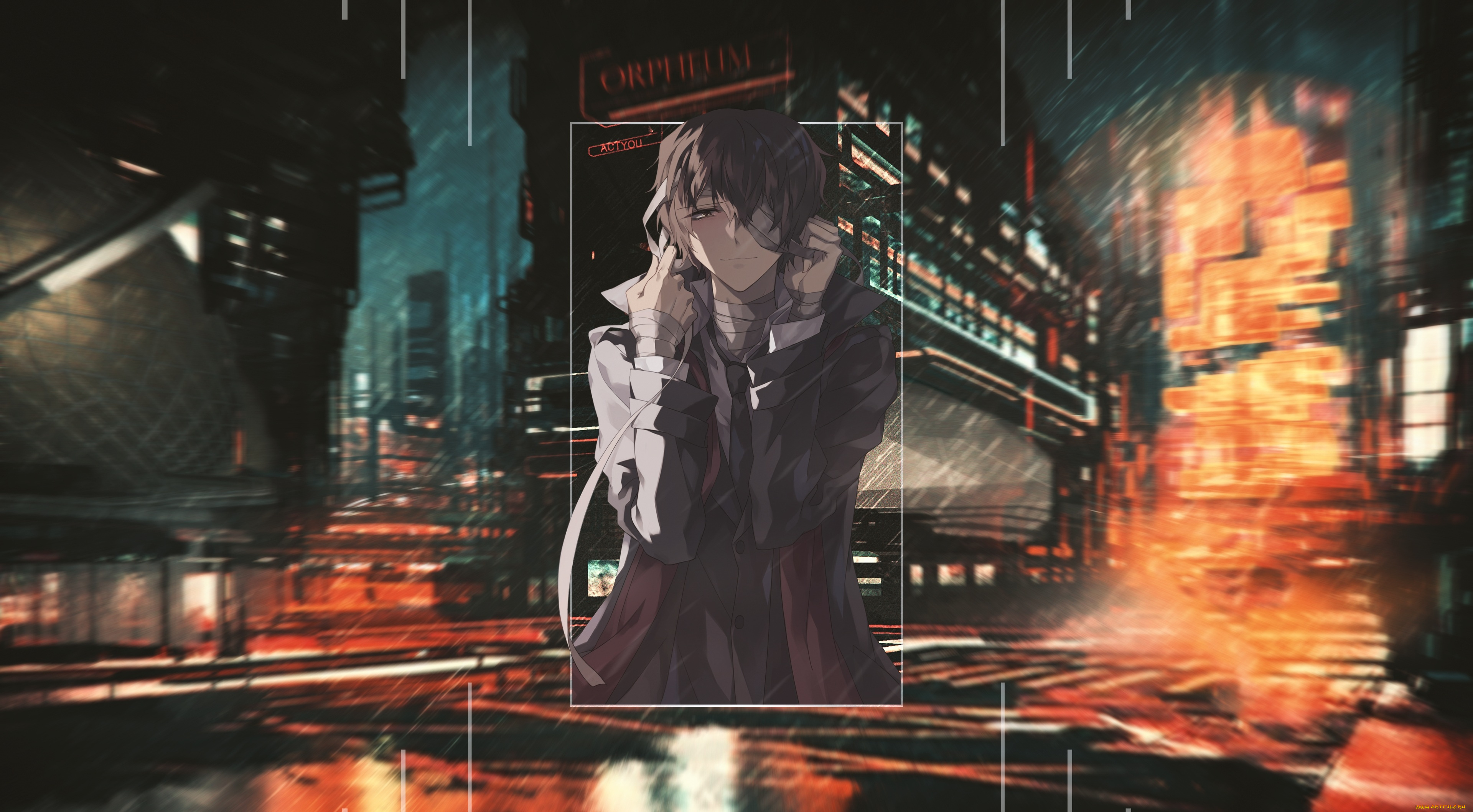 аниме, bungou, stray, dogs, бродячие, псы, литературные, гении