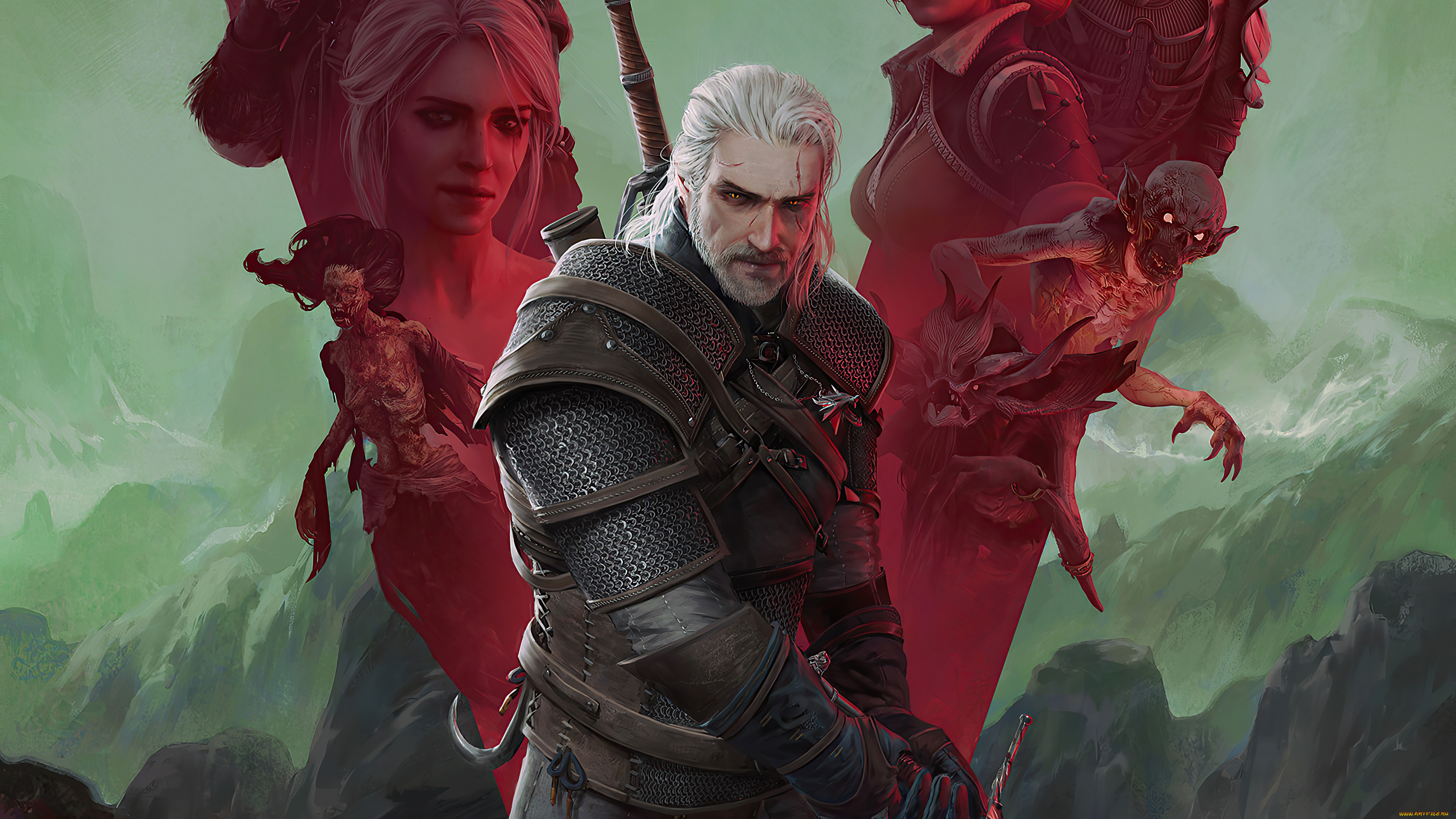 the, witcher, 3, , wild, hunt, видео, игры, ведьмак, 3, дикая, охота, постер, персонаж