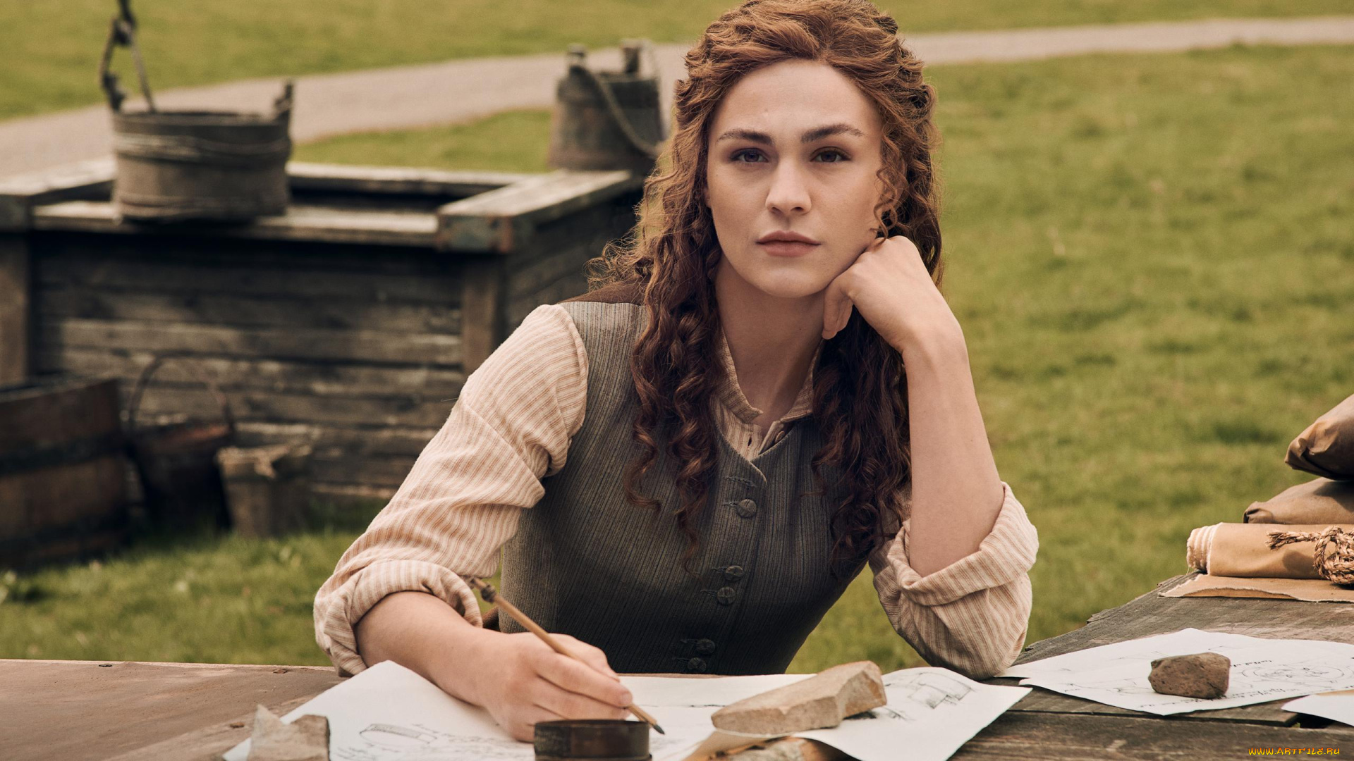 outlander, , сериал, 2014, –, , кино, фильмы, сериал, чужестранка, кадры, актриса, фэнтези, драма, мелодрама, sophie, skelton, brianna, randall