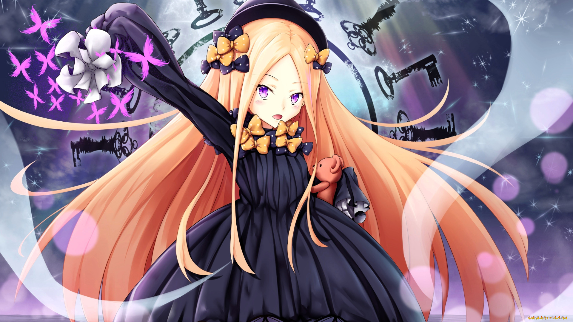 аниме, fate, stay, night, , grand, order, , apocrypha, девочка, бабочки, ключи