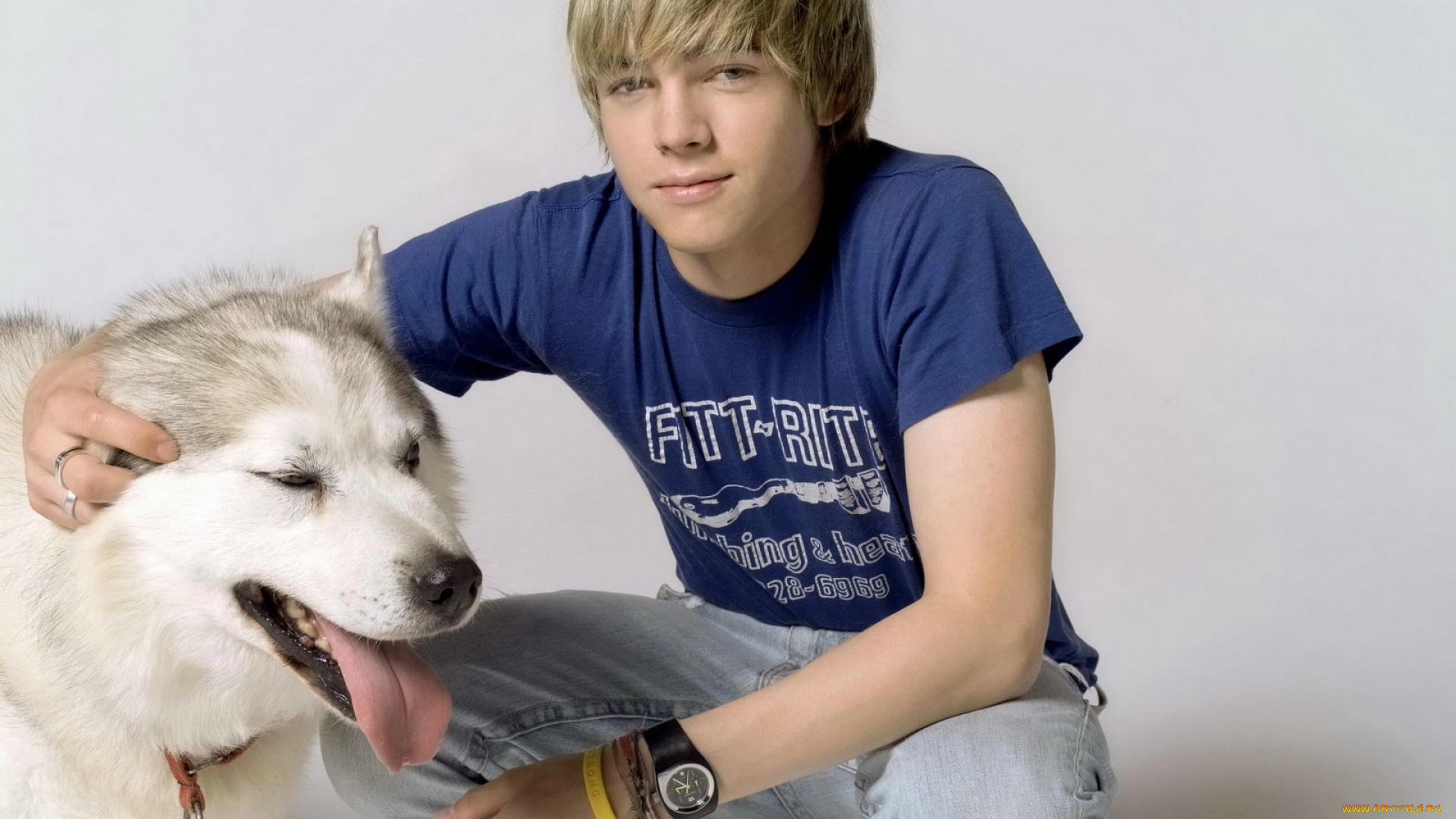 мужчины, jesse, mccartney, актер, футболка, собака