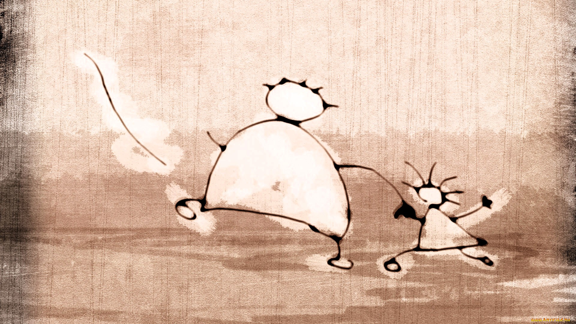 рисованное, vladstudio, взрослый, ребенок