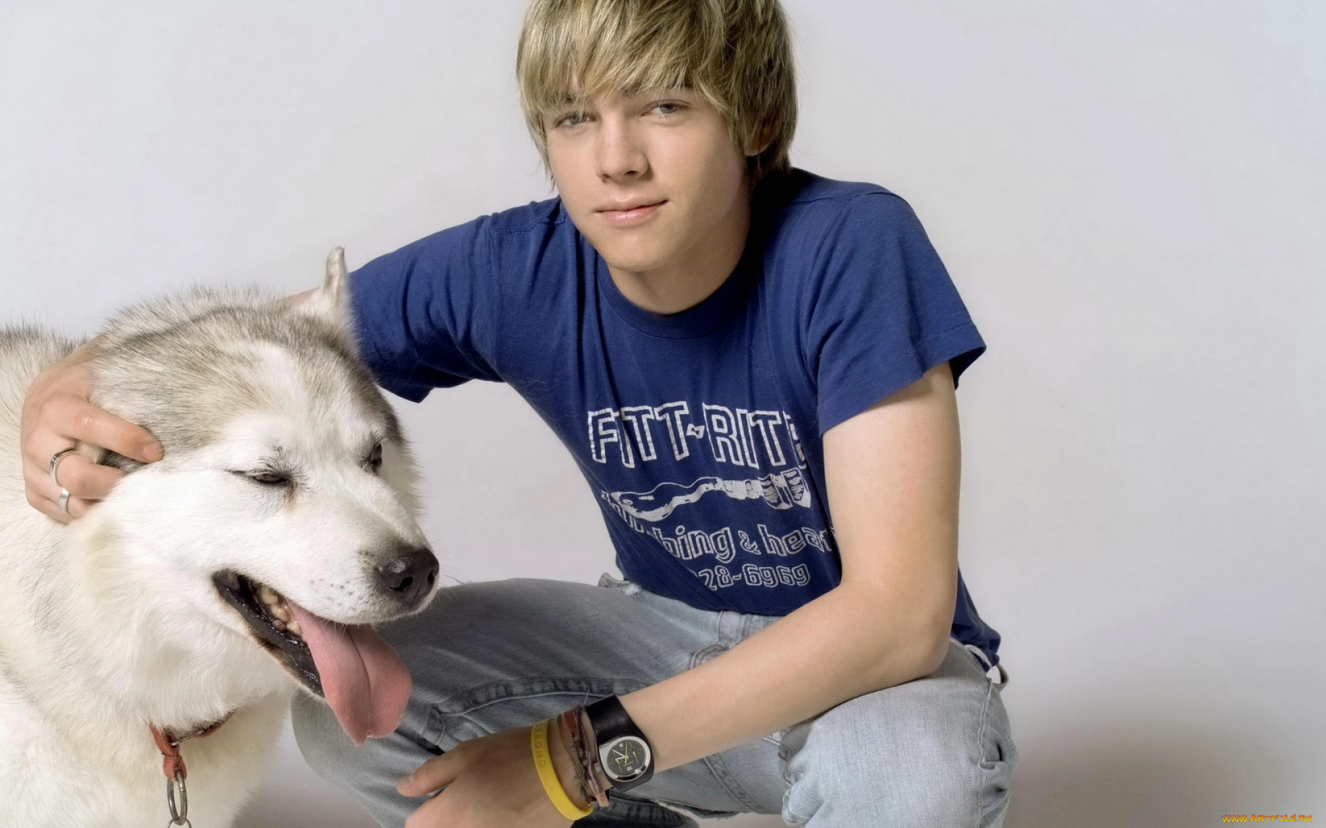 мужчины, jesse, mccartney, актер, футболка, собака