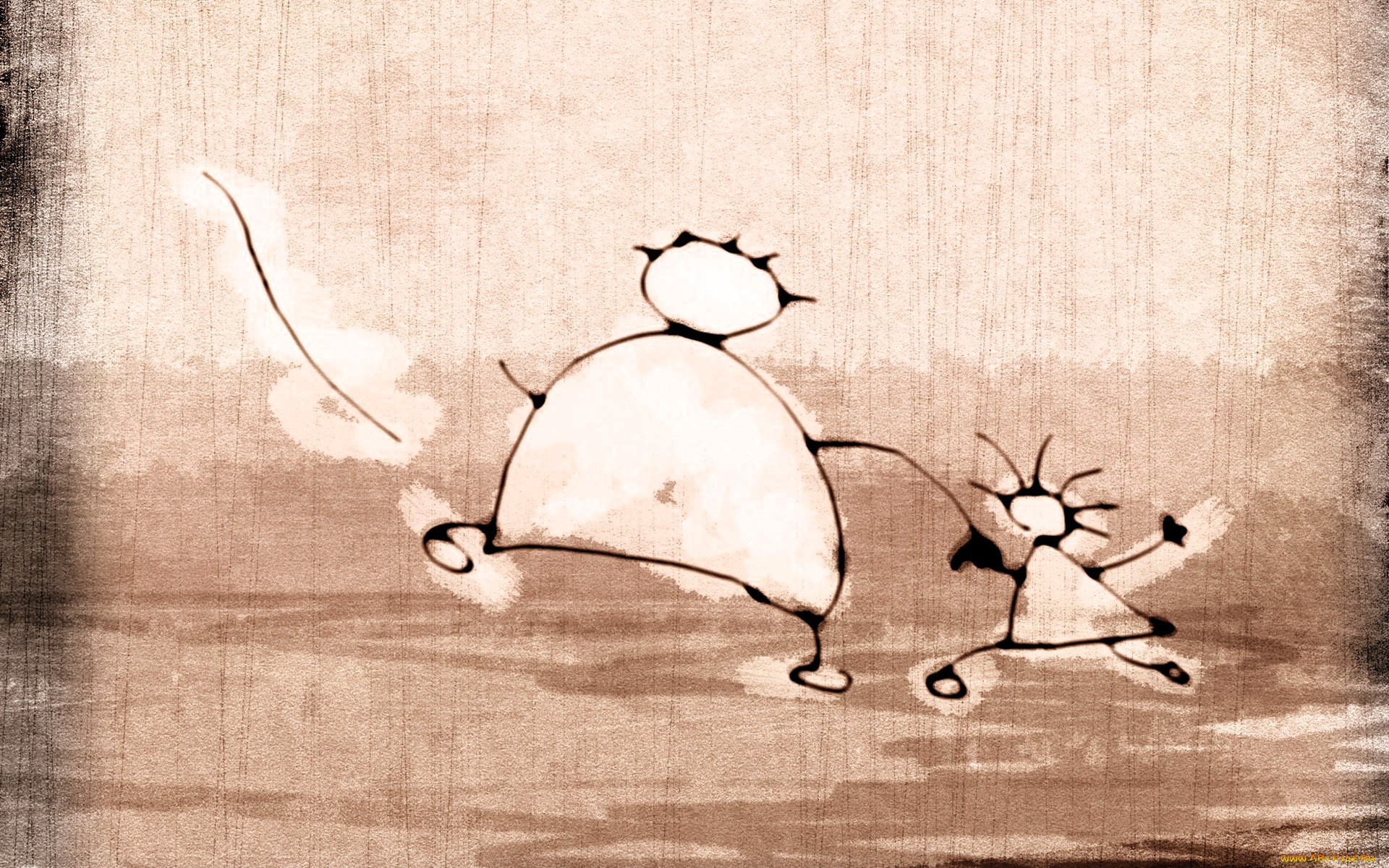 рисованное, vladstudio, взрослый, ребенок