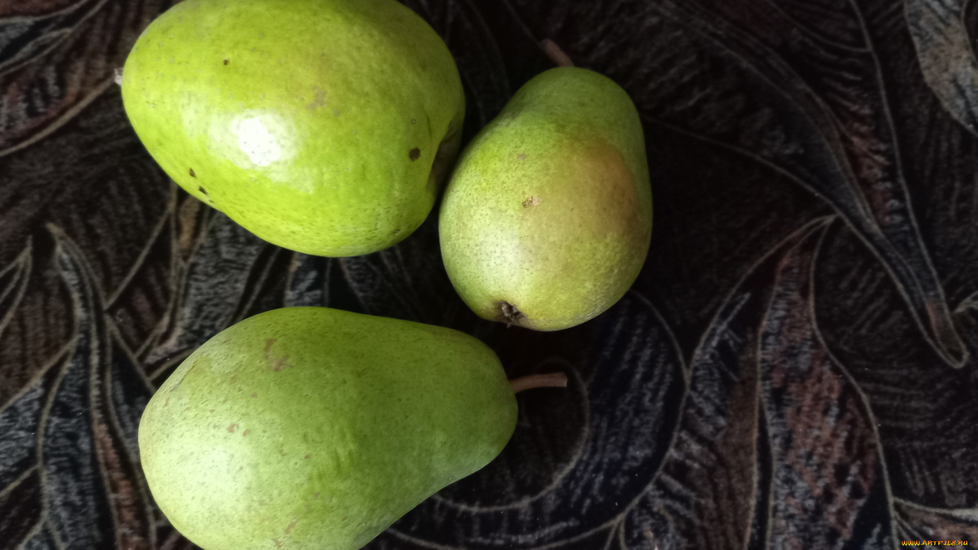 еда, груши, зеленые, трио