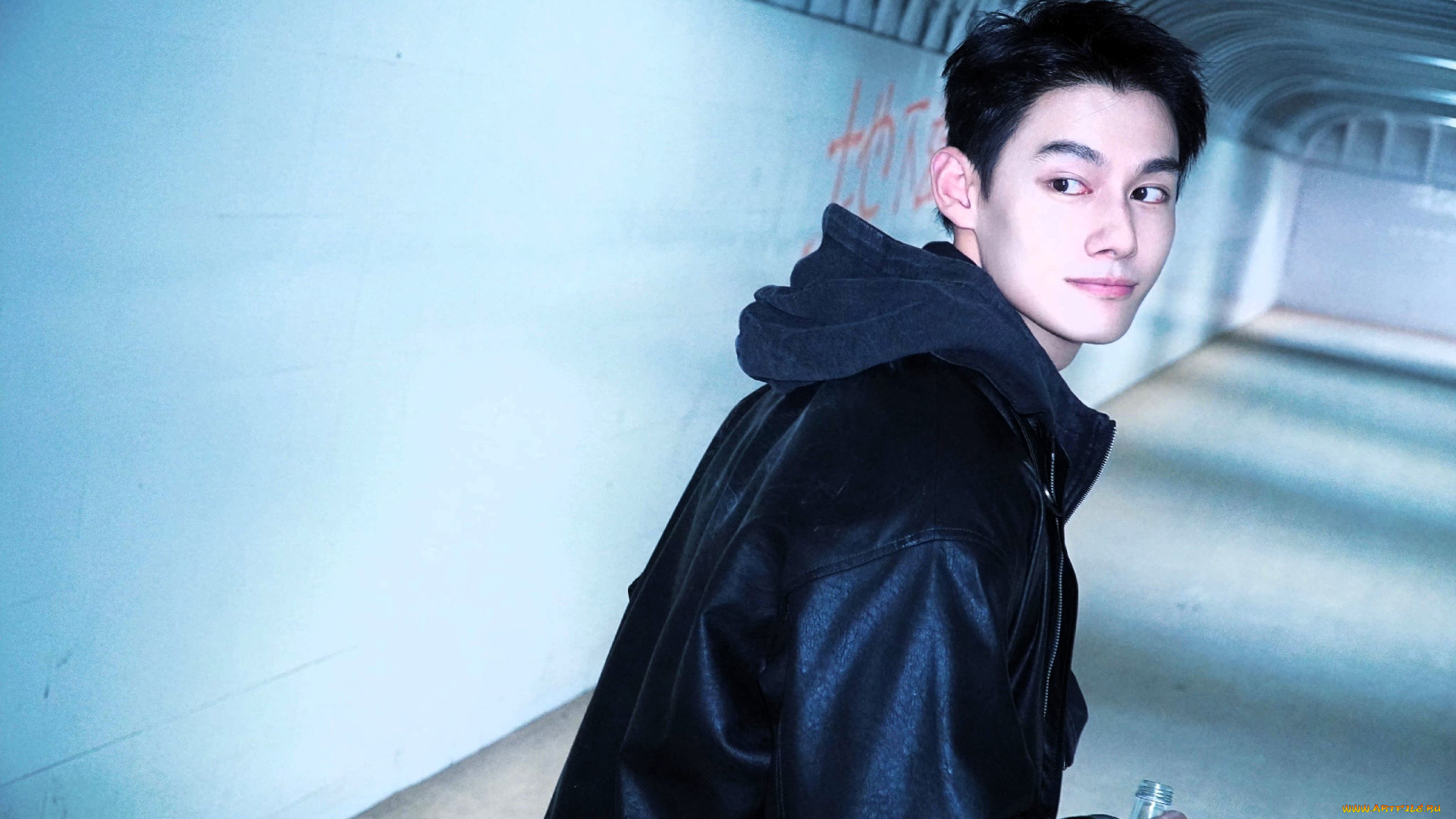 мужчины, wang, zhuocheng, актер, куртка, тоннель