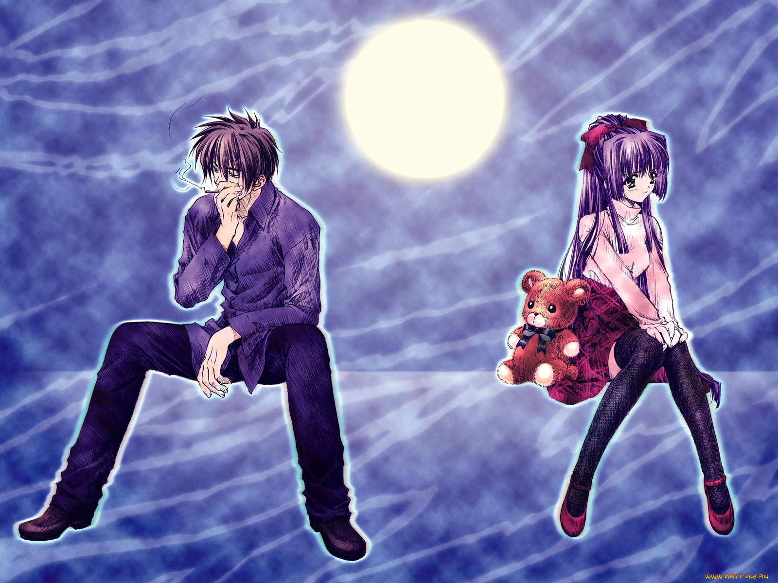 аниме, moonlight, lady