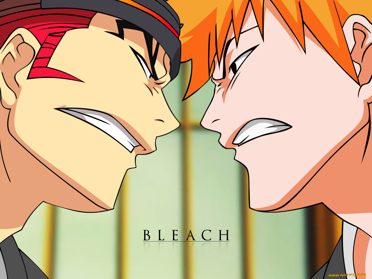 renji, vs, ichigo, аниме, bleach