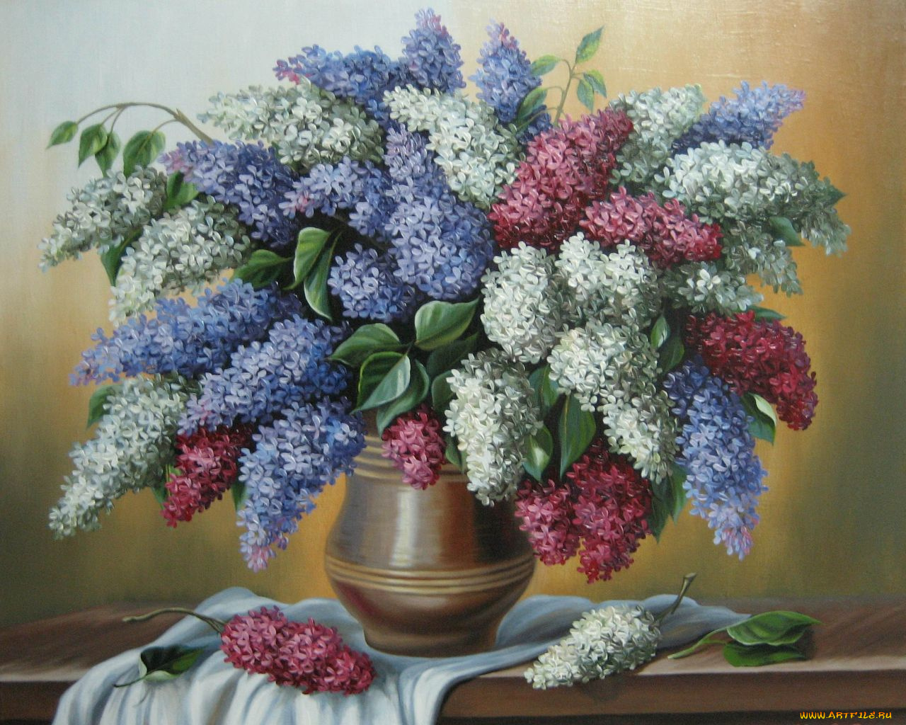 рисованные, цветы