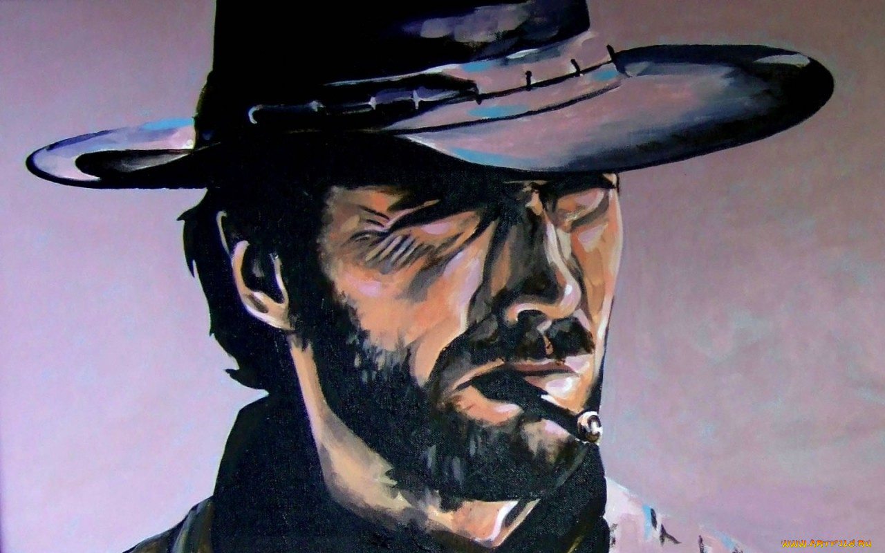 clint, eastwood, рисованные