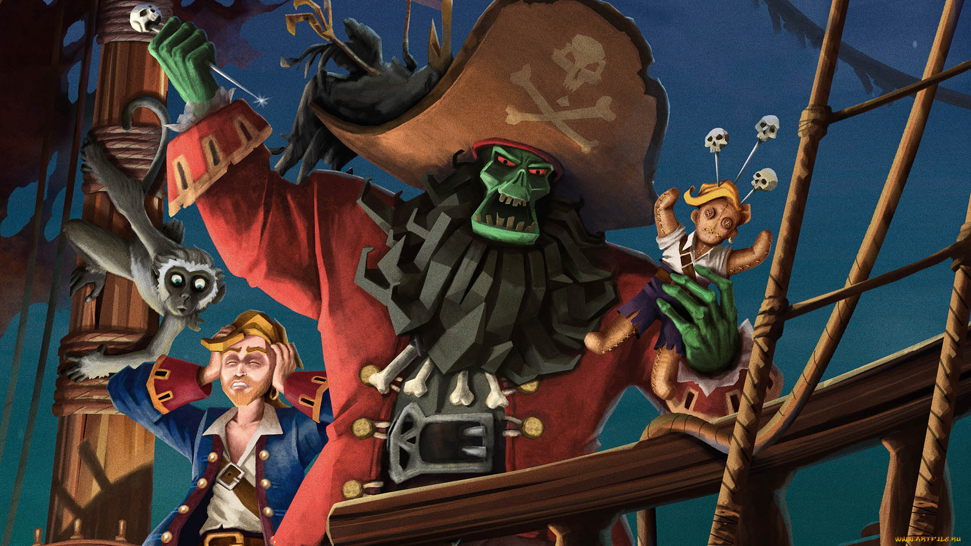 monkey, island, lechuck`s, revenge, special, edition, видео, игры