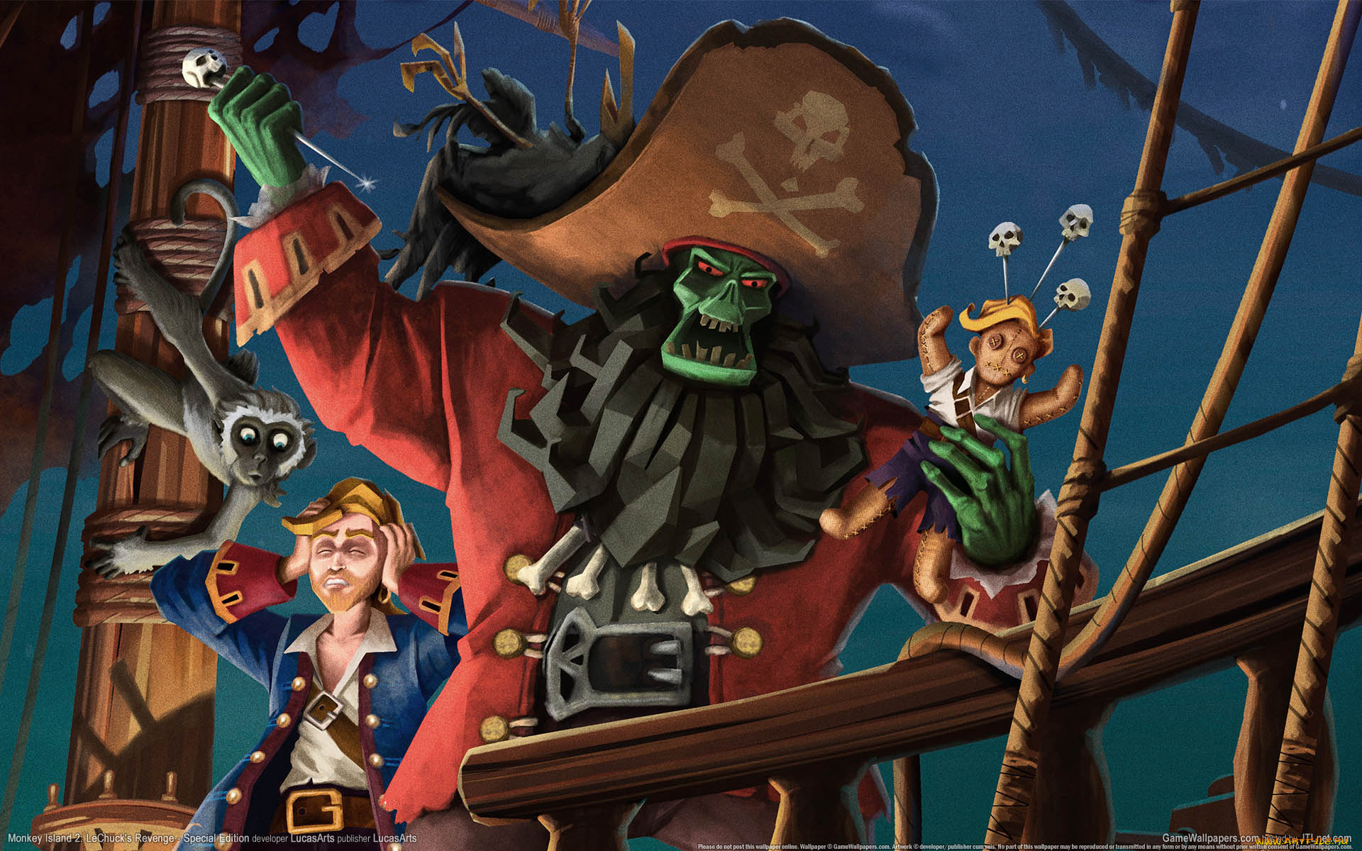 monkey, island, lechuck`s, revenge, special, edition, видео, игры